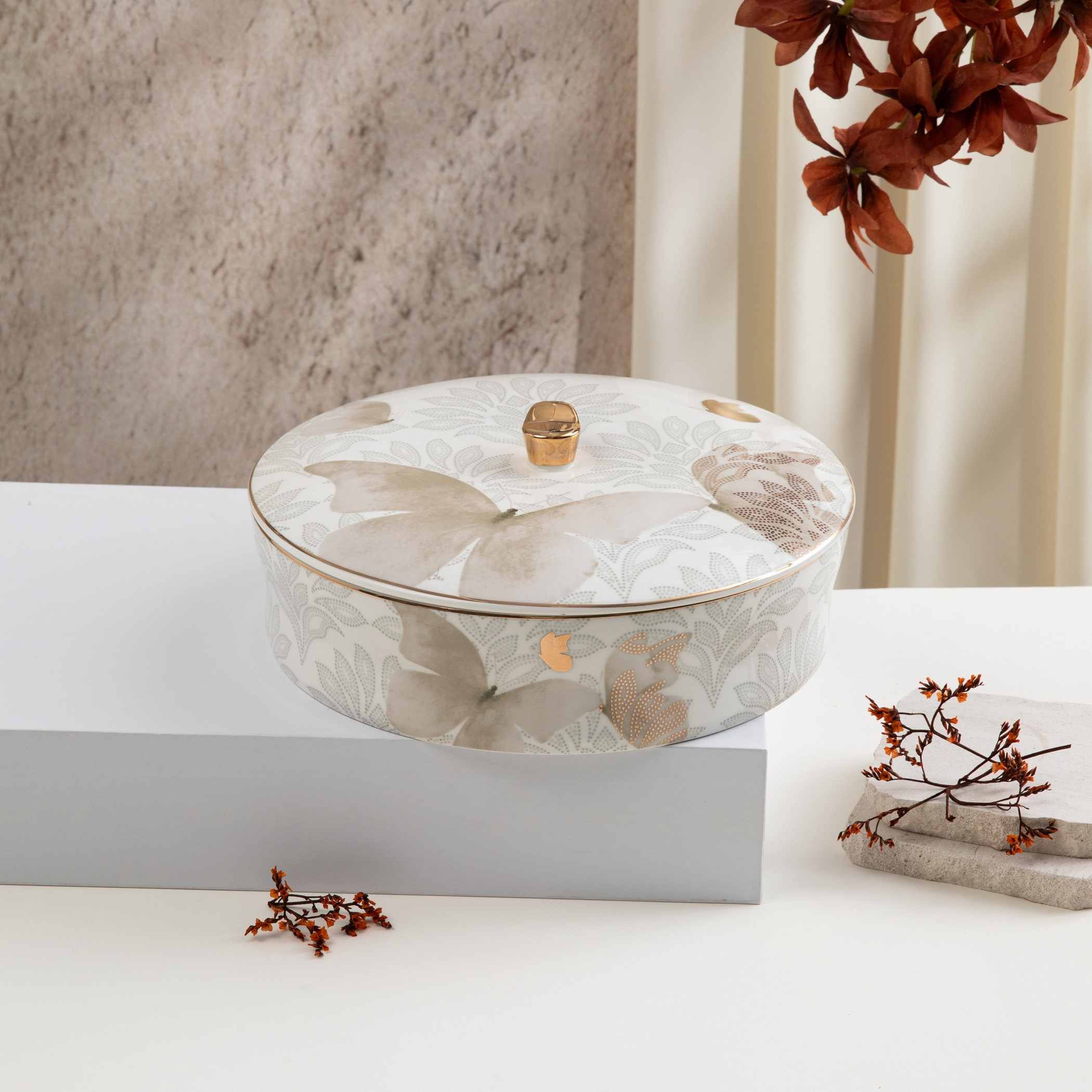 Otantik Butterfly Motif Storage Box-household-dining-dinnerware-bowls-image-1