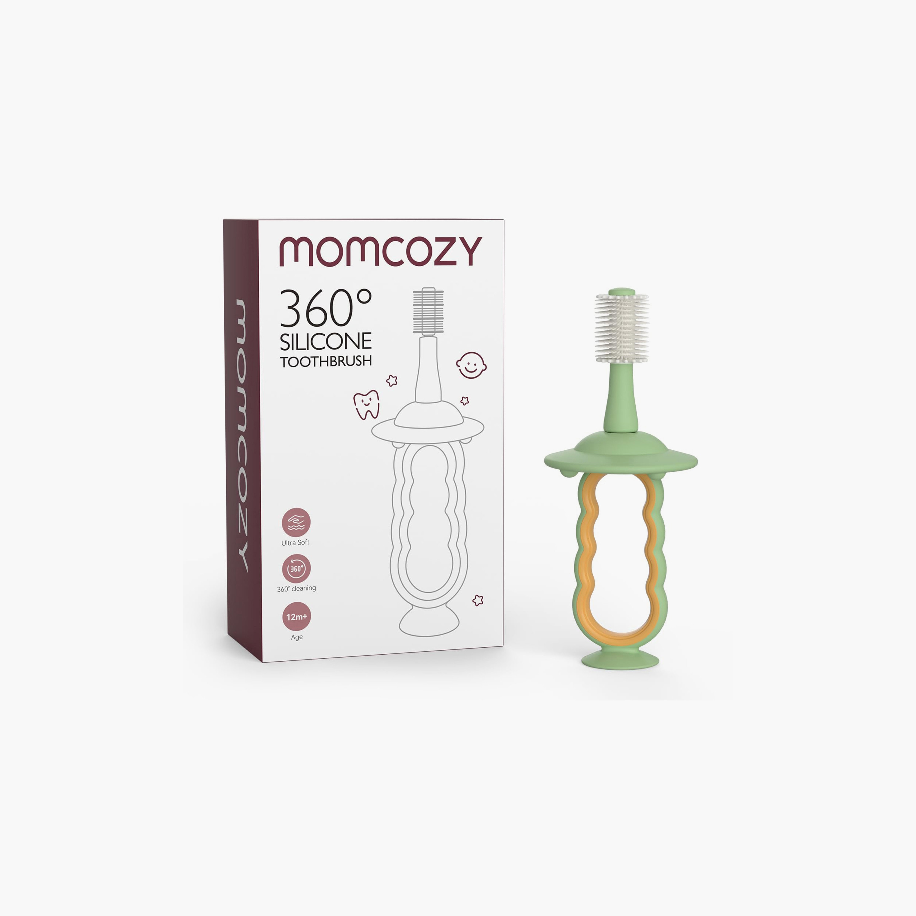 فرشاة أسنان و منظف لسان للأطفال من السيليكون 360 درجة من مومكوزي-baby-bathandcare-oralcare-image-1