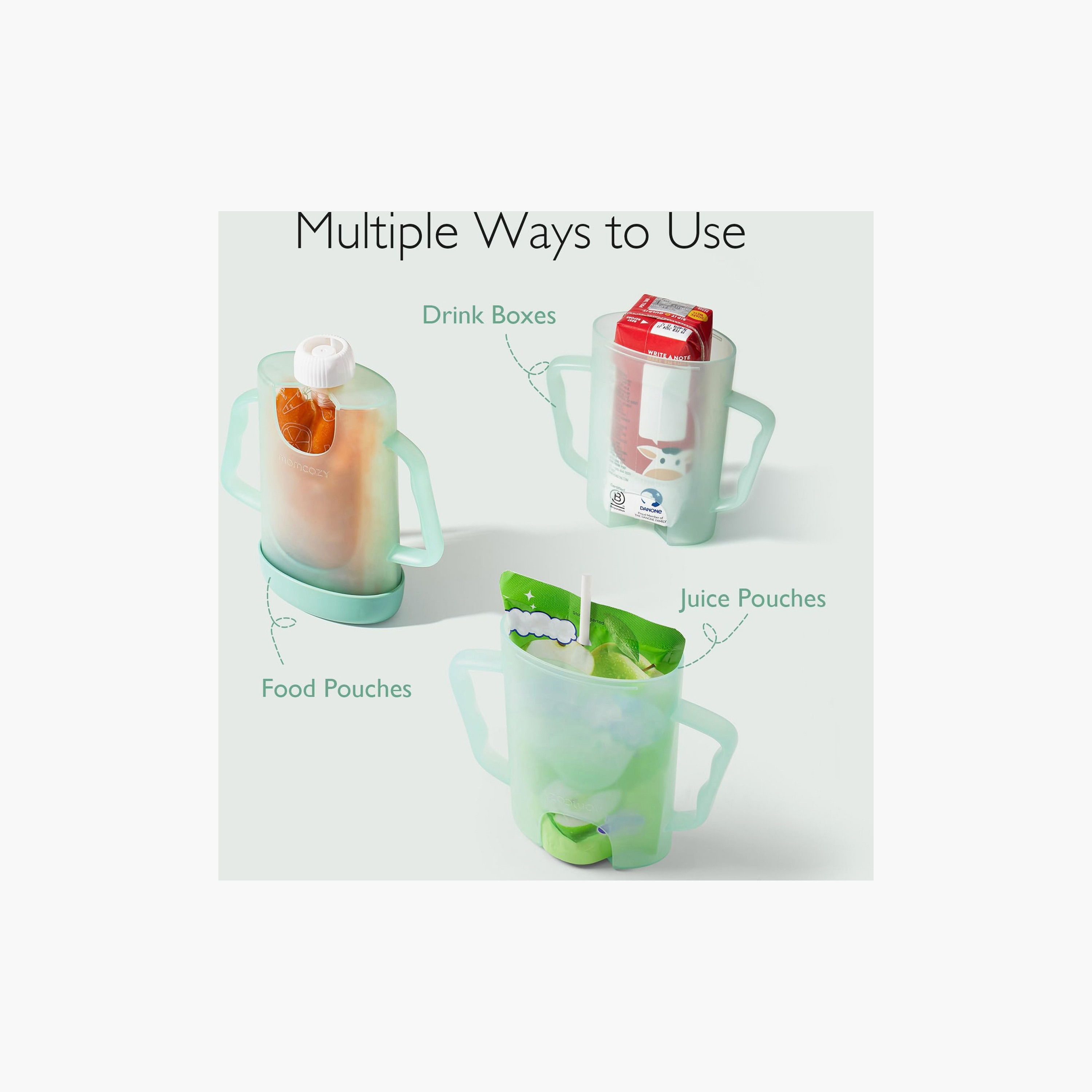 Momcozy 10-Piece Reusable Baby Food Pouches - 7oz-baby-feeding-accessories-image-3