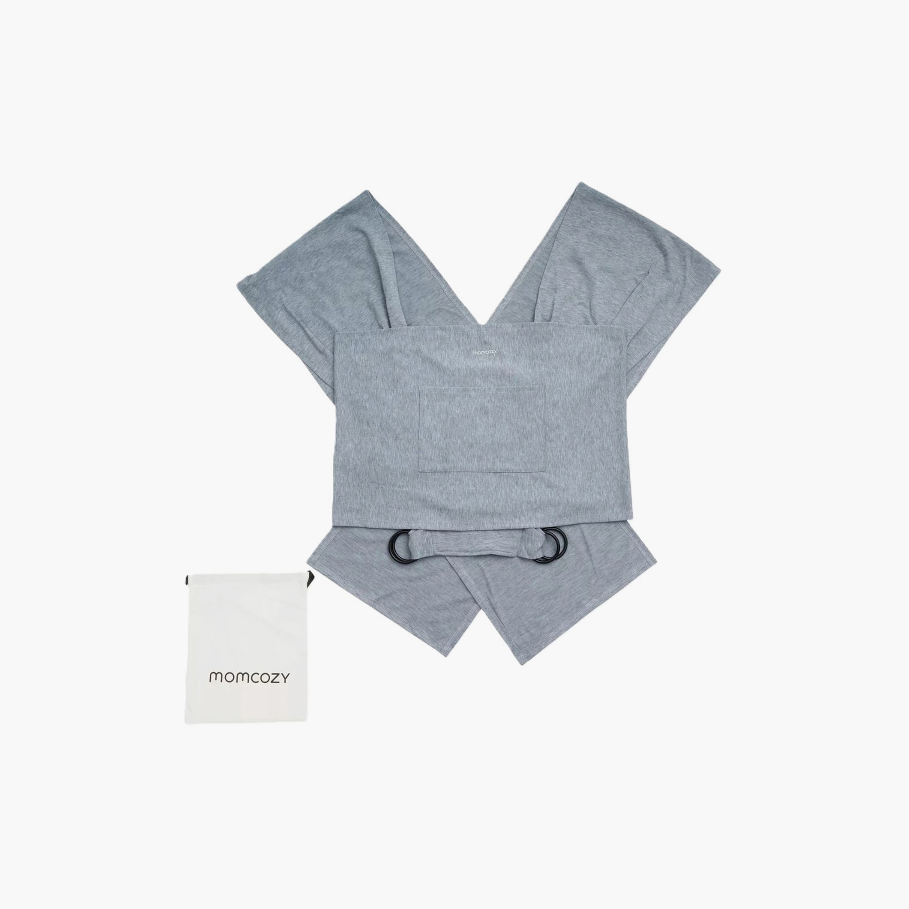 Momcozy Baby Wrap Carrier - Grey-baby-gear-babycarriers-image-1