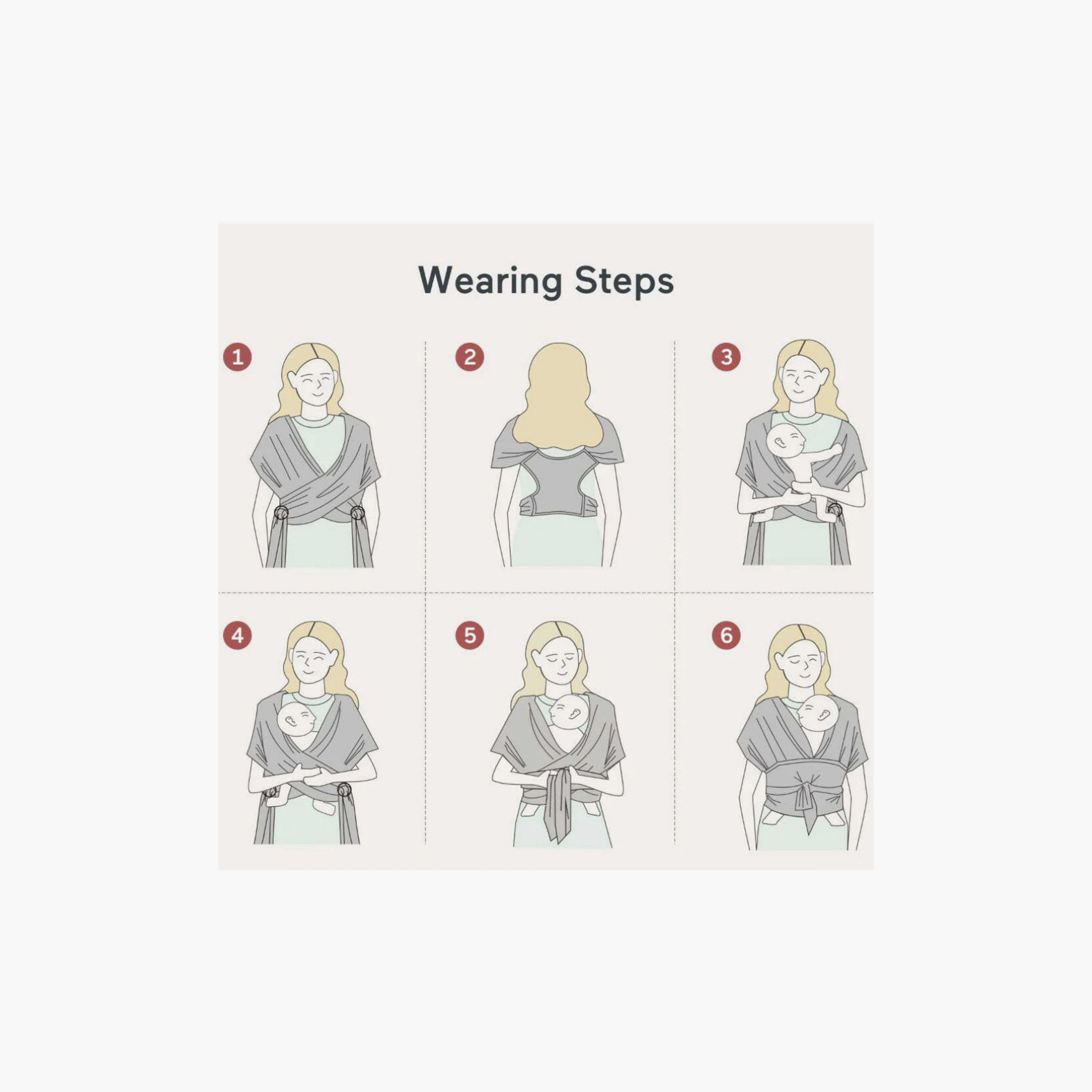 Momcozy Baby Wrap Carrier - Grey-baby-gear-babycarriers-image-2