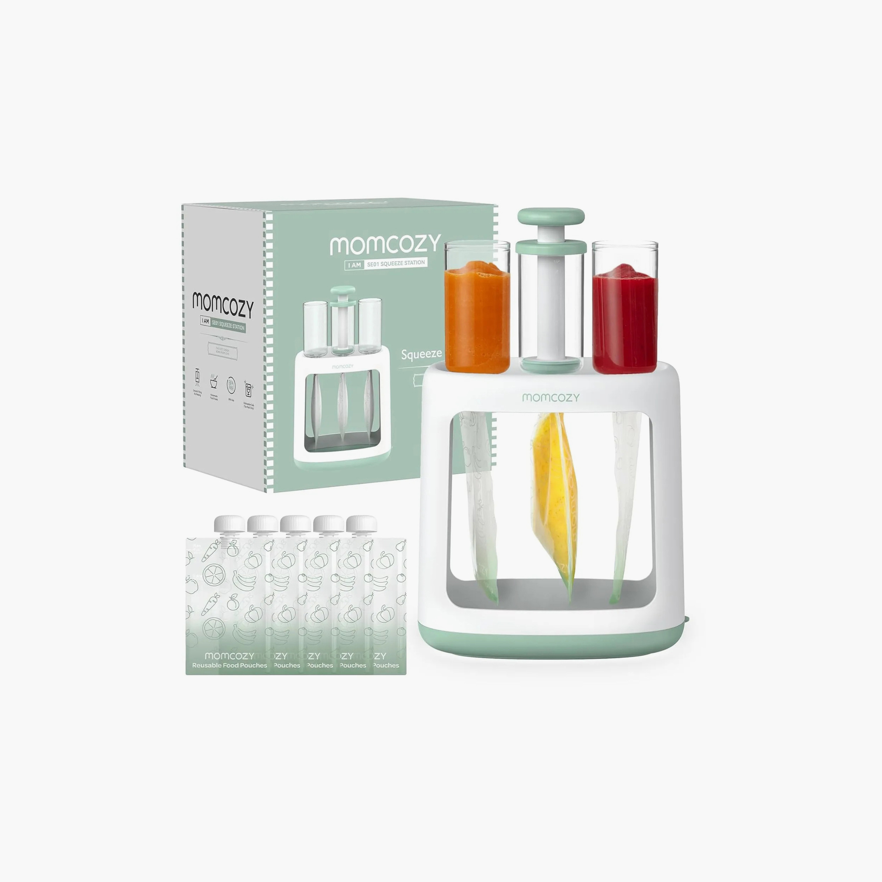Momcozy Baby Food Maker with 5 Reusable Food Storage Pouches-baby-feeding-babyfoodprocessors-image-1