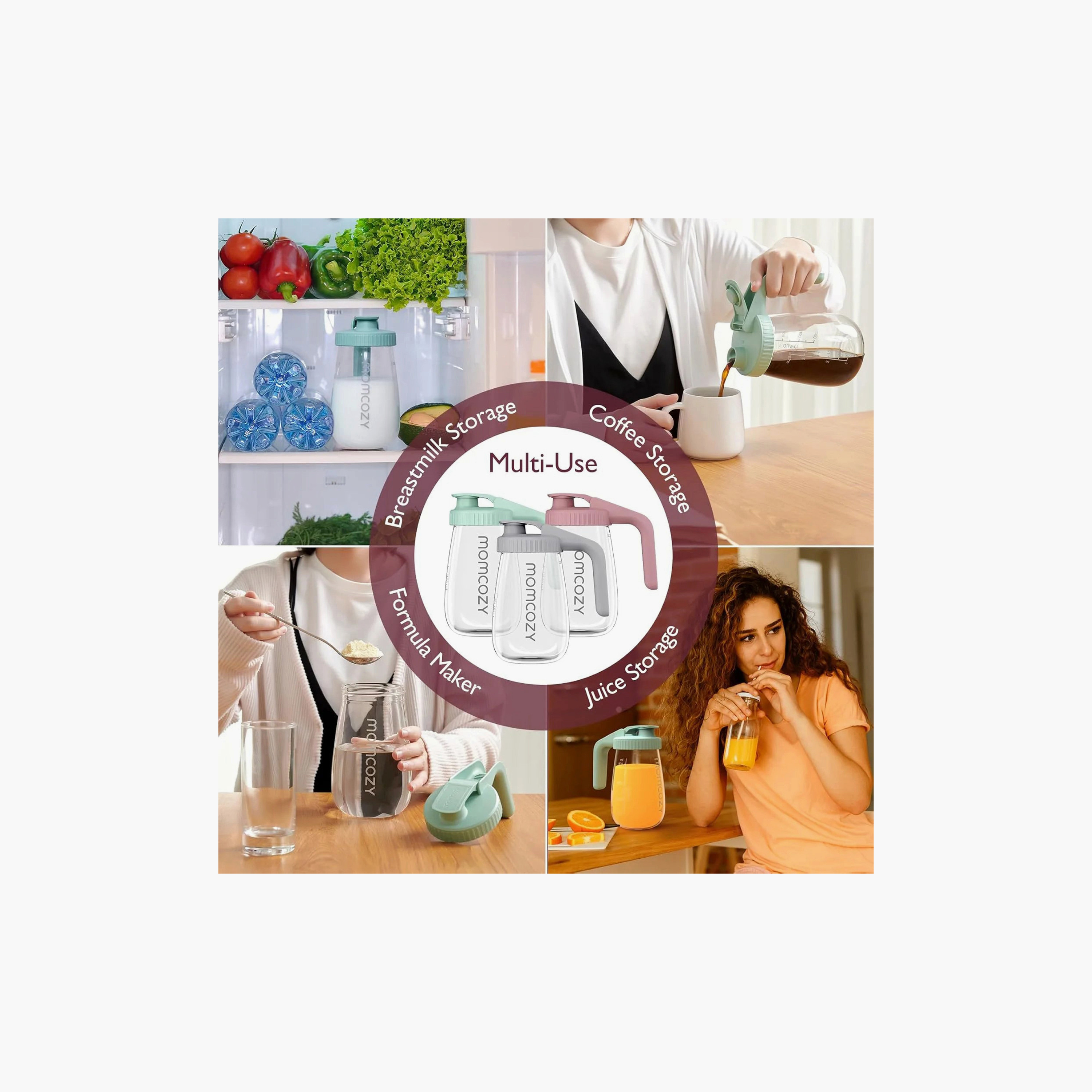Momcozy Breast Milk Storage Glass Container - 946 ml-baby-feeding-accessories-image-5