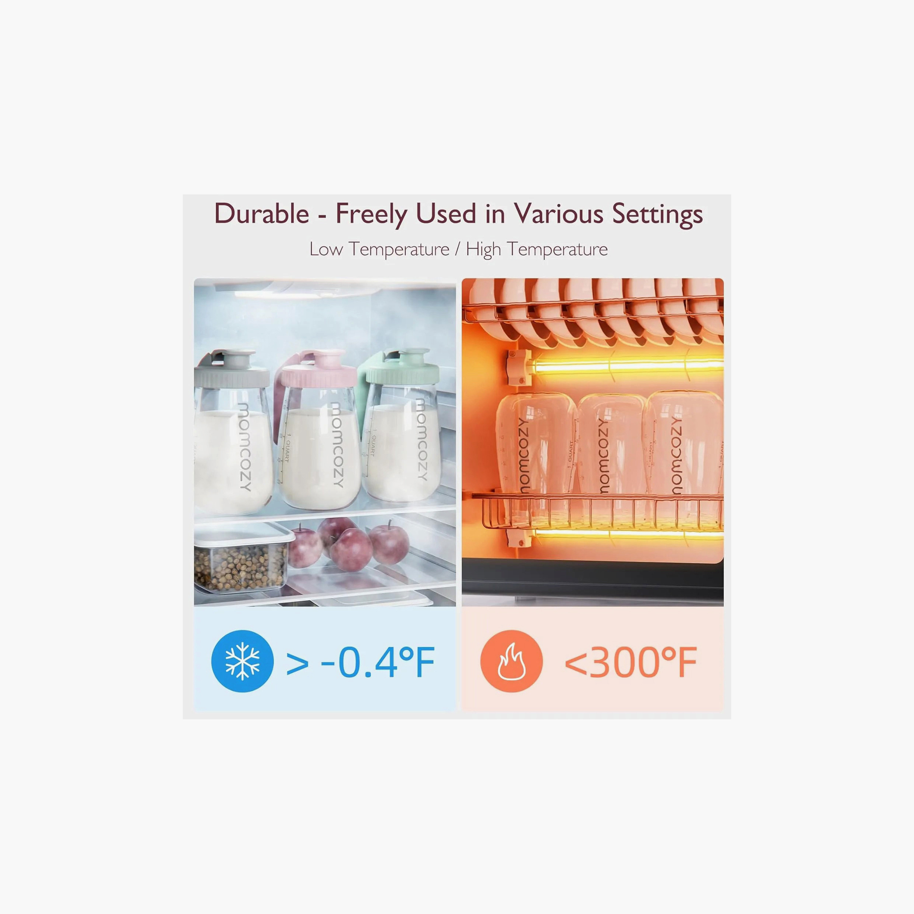 Momcozy Breast Milk Storage Glass Container - 946 ml-baby-feeding-accessories-image-6