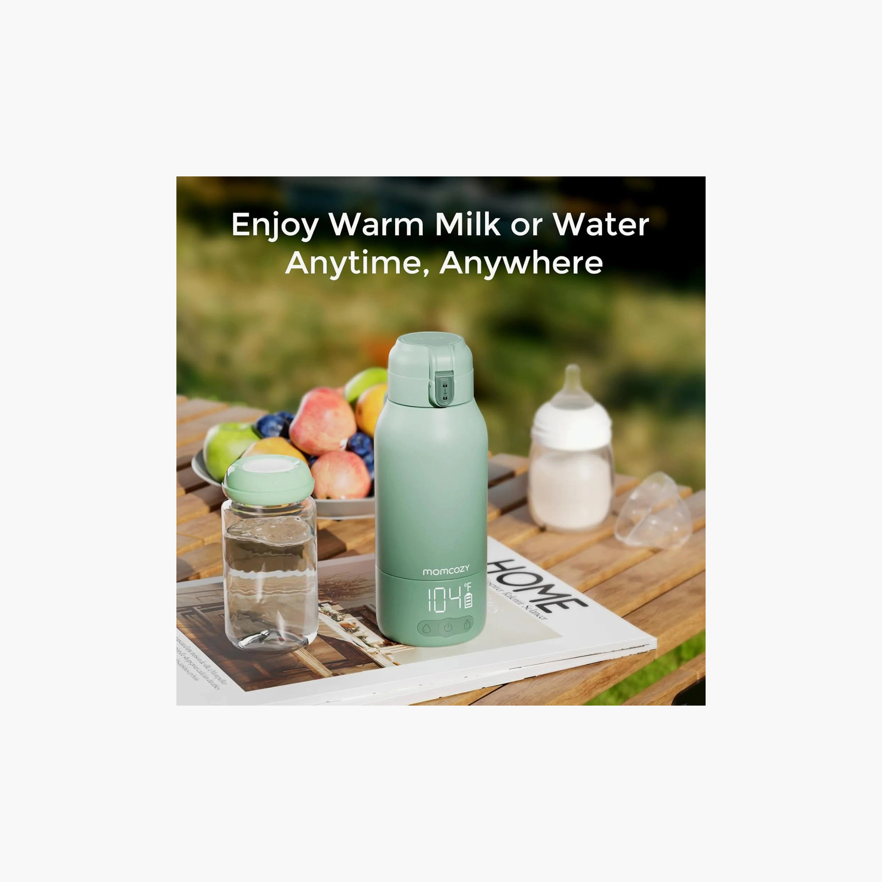 Momcozy Portable Breast Milk & Water Warmer for Travel - Green - 17oz-baby-feeding-sterilizersandwarmers-image-6