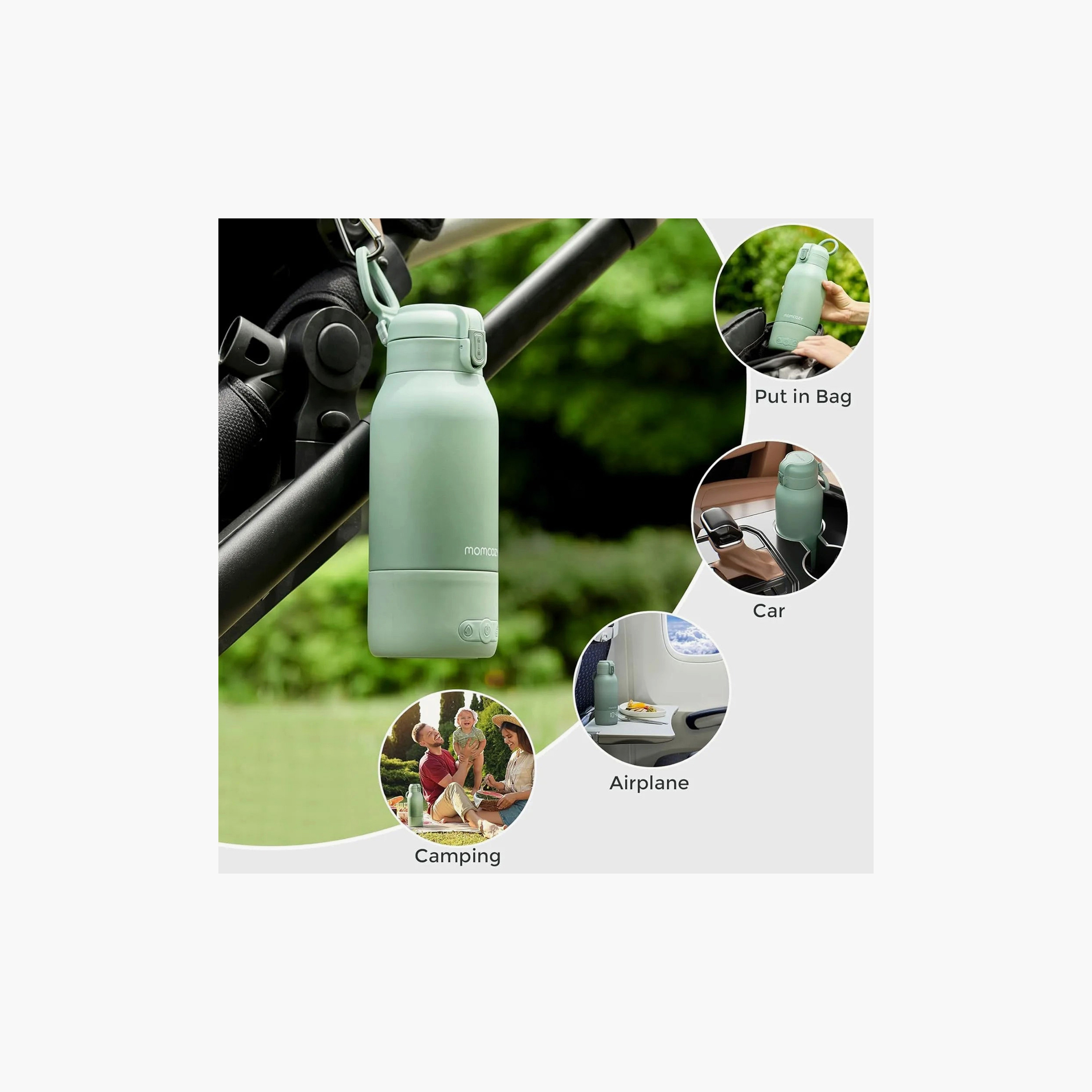 Momcozy Portable Breast Milk & Water Warmer for Travel - Green - 17oz-baby-feeding-sterilizersandwarmers-image-7