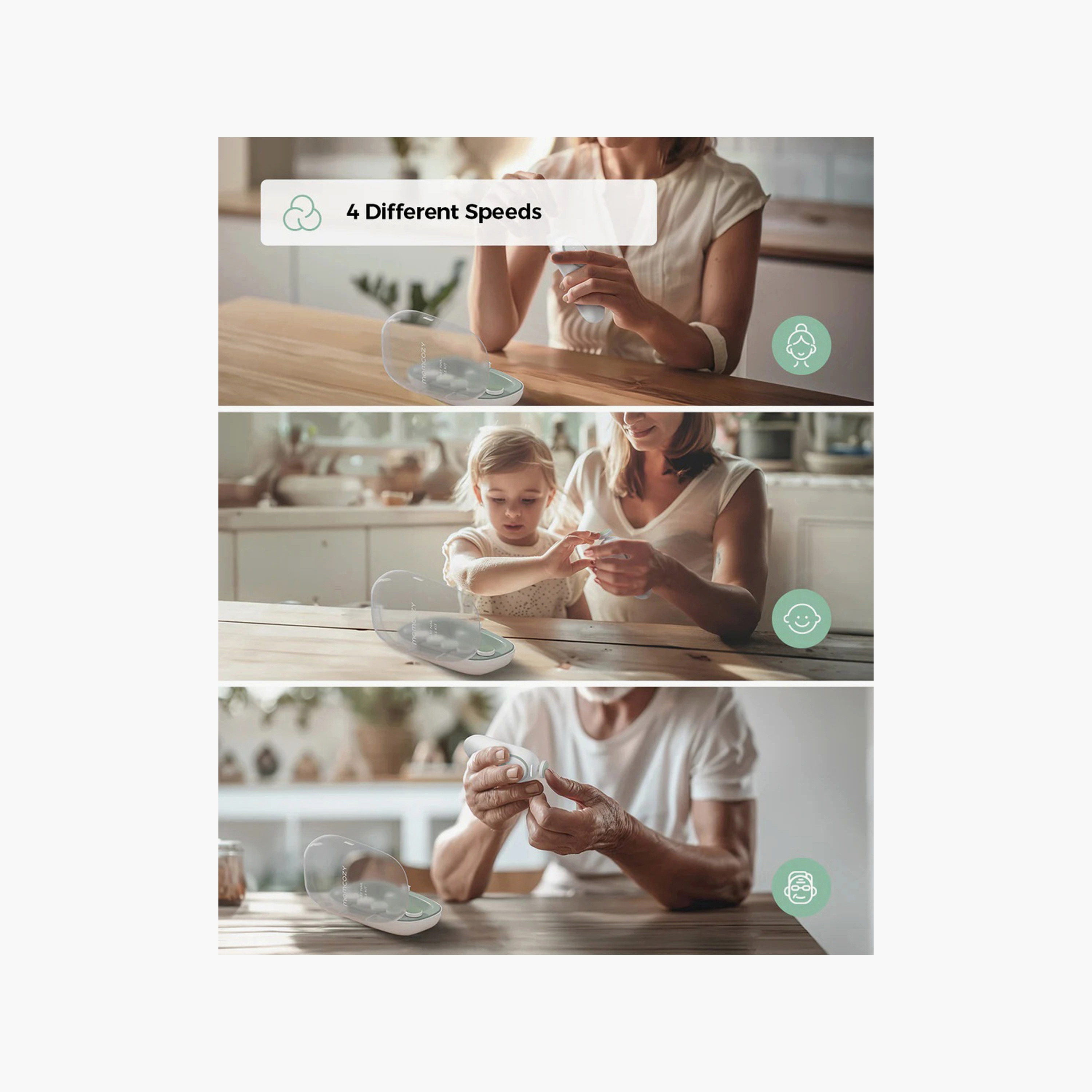 مجموعة مبرد أظافر الطفل القابلة لإعادة الشحن أبيض وأخضر من مومكوزي-baby-bathandcare-hairbodyskincare-image-5