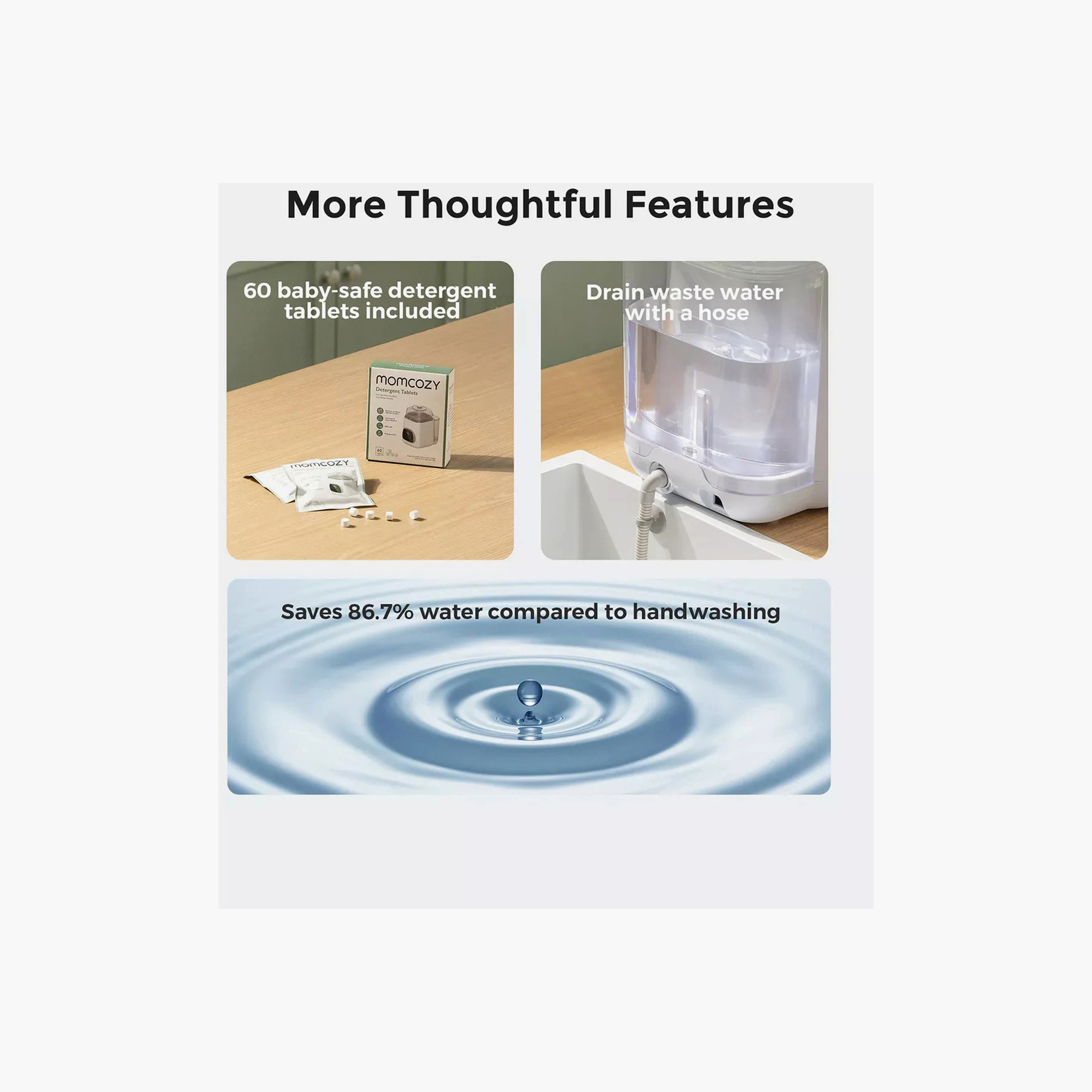 Momcozy Kleanpal Pro Baby Bottle Washer with 9 Cleaning Settings - White-baby-feeding-sterilizersandwarmers-image-8