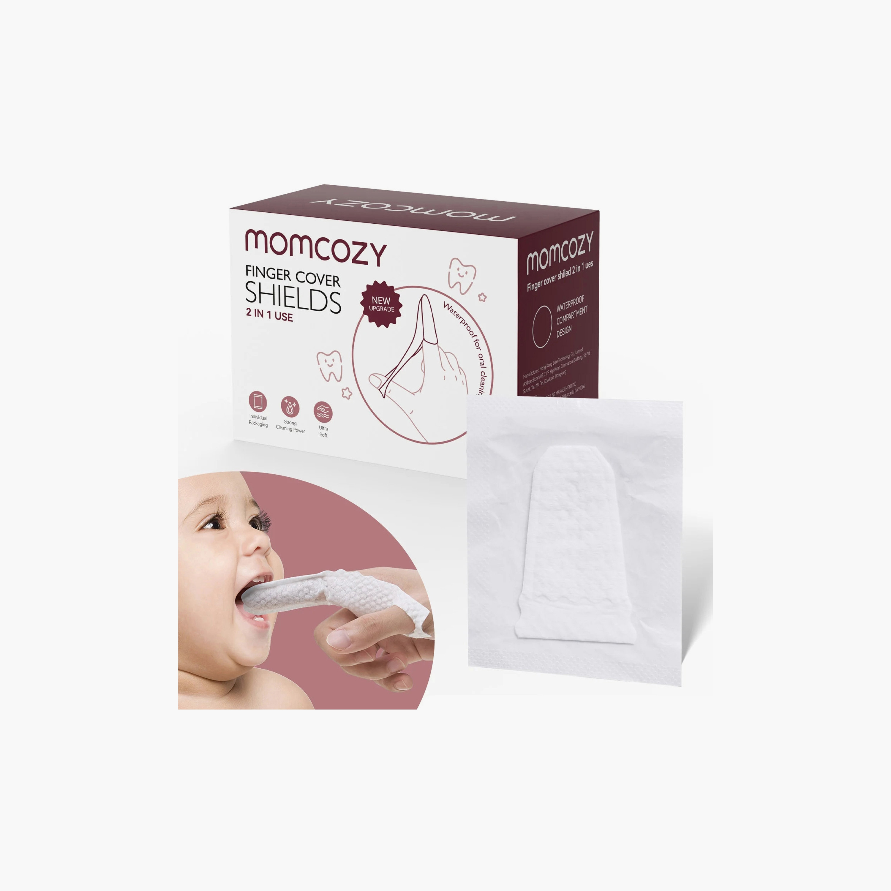 Momcozy 30-Piece 2-in-1 Finger Cover Shields - White-baby-bathandcare-oralcare-image-1