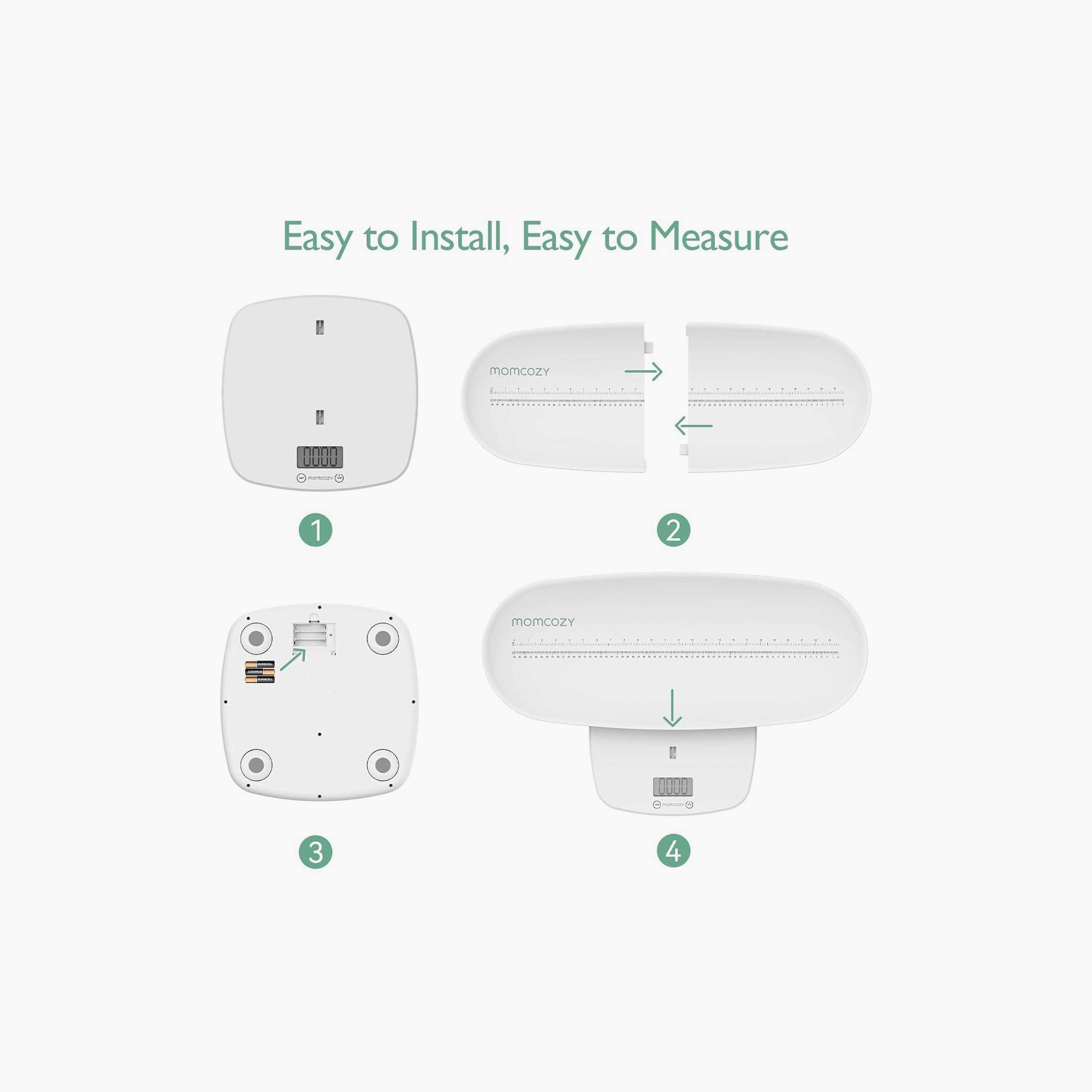 Momcozy Multi-Function Baby Weighing Scale - White-baby-healthandsafety-babymonitors-image-2