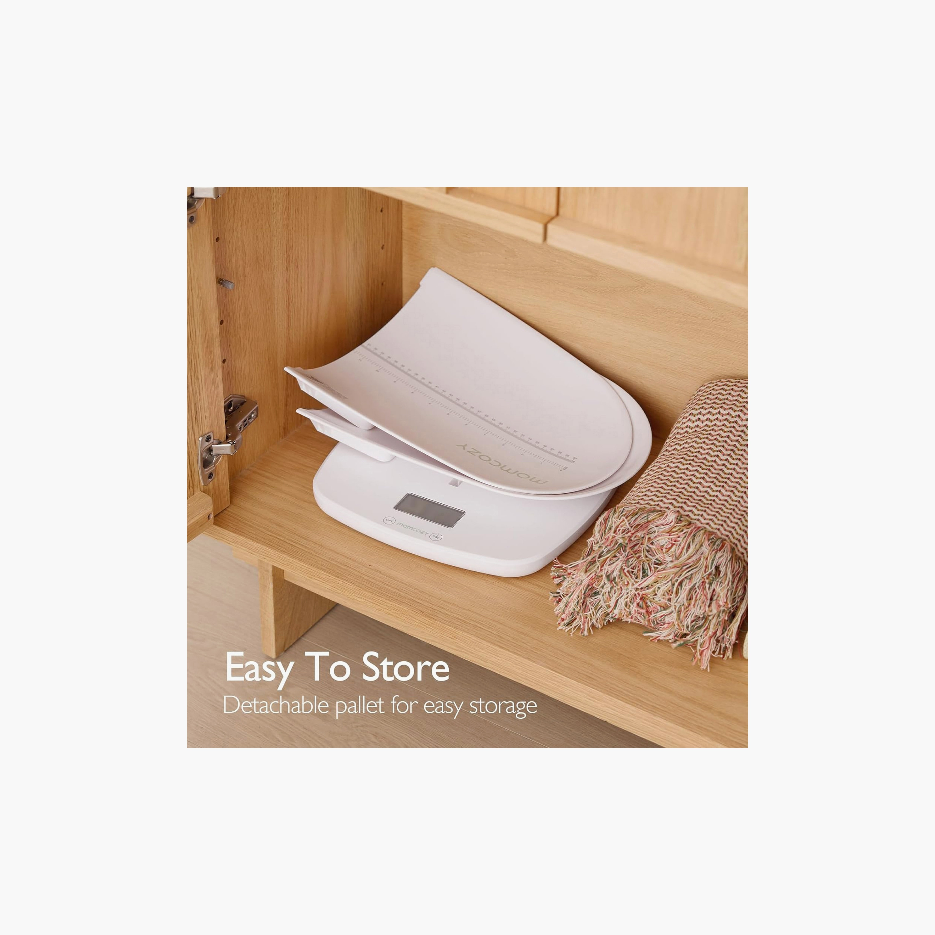 Momcozy Multi-Function Baby Weighing Scale - White-baby-healthandsafety-babymonitors-image-7