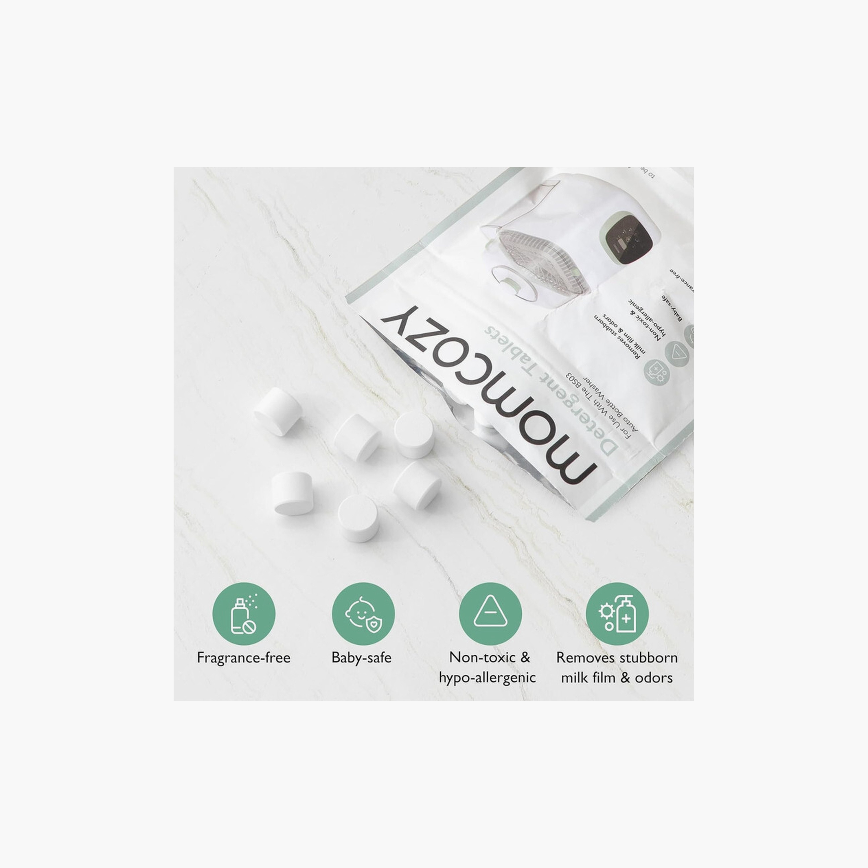 عبوة من 4 أقراص غسيل لجهاز تنظيف الزجاجات كلين بال برو - 120 قرص من مومكوزي.-baby-feeding-sterilizersandwarmers-image-3