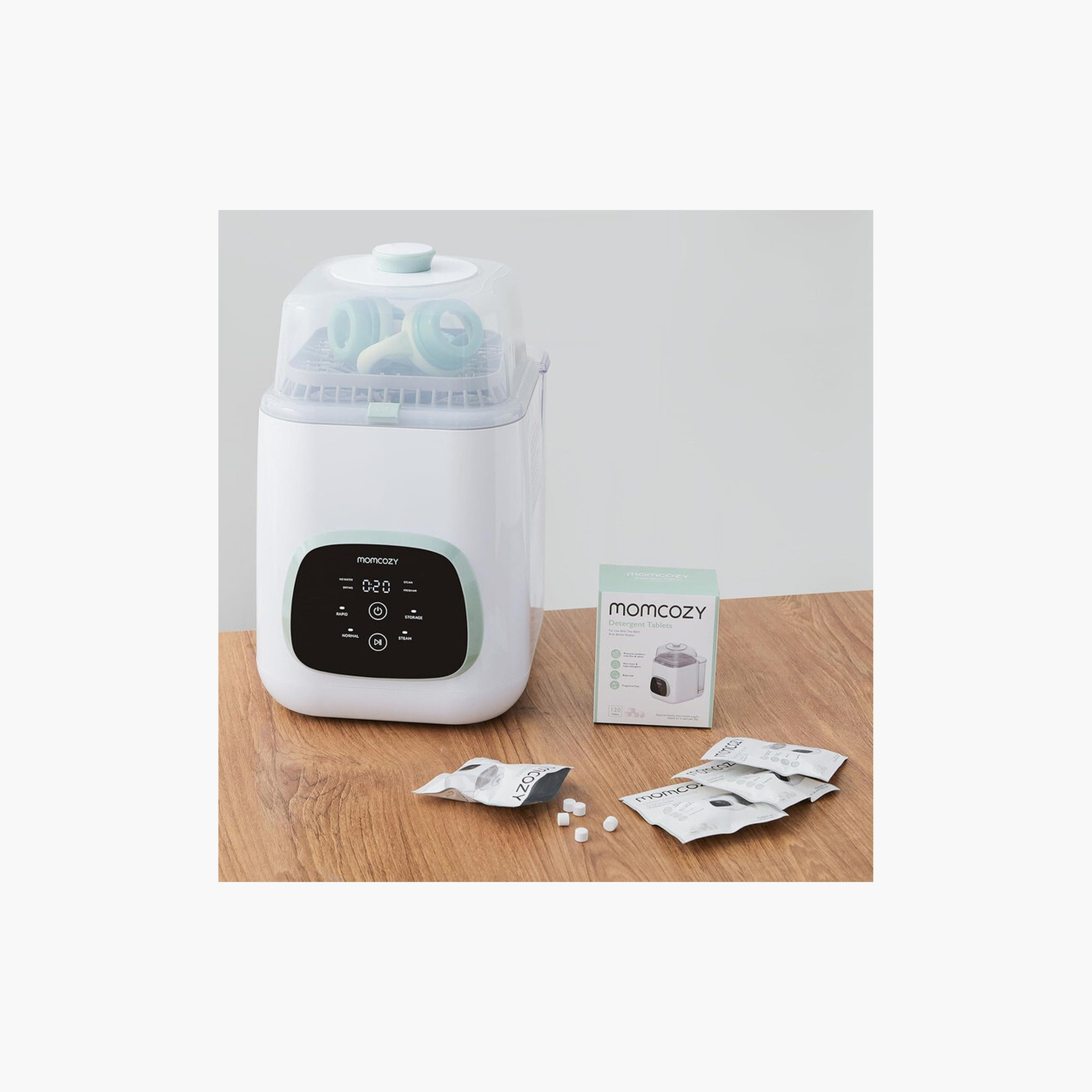 عبوة من 4 أقراص غسيل لجهاز تنظيف الزجاجات كلين بال برو - 120 قرص من مومكوزي.-baby-feeding-sterilizersandwarmers-image-7