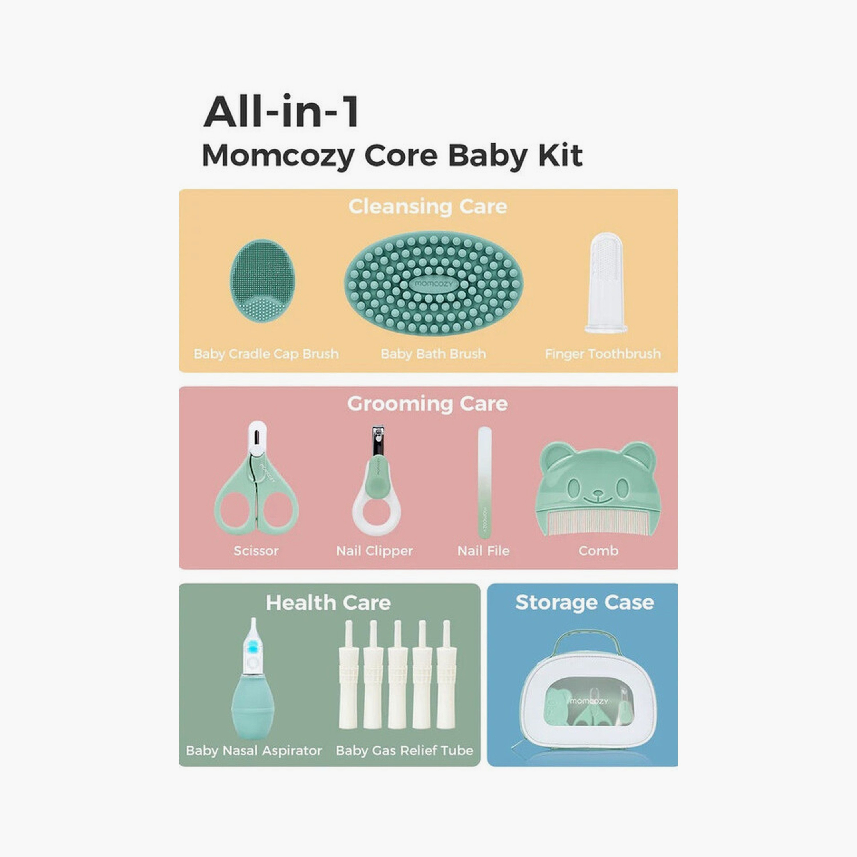 مجموعة أدوات العناية الأساسية بالطفل الكل في 1 من مومكوزي.-baby-bathandcare-hairbodyskincare-image-16