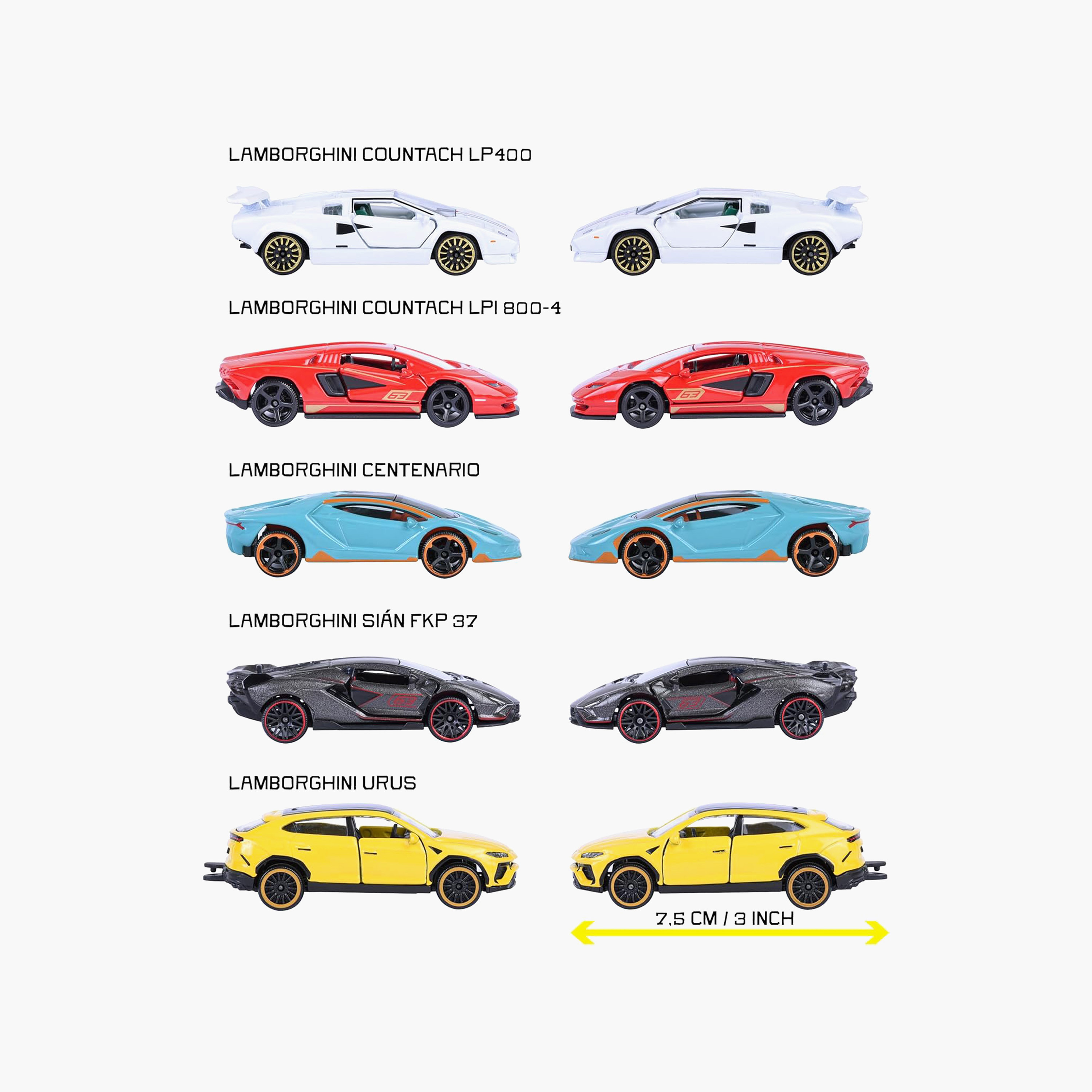 Pack of 5 Majorette Lamborghini Car-toys-playvehicles-diecastcars-image-3
