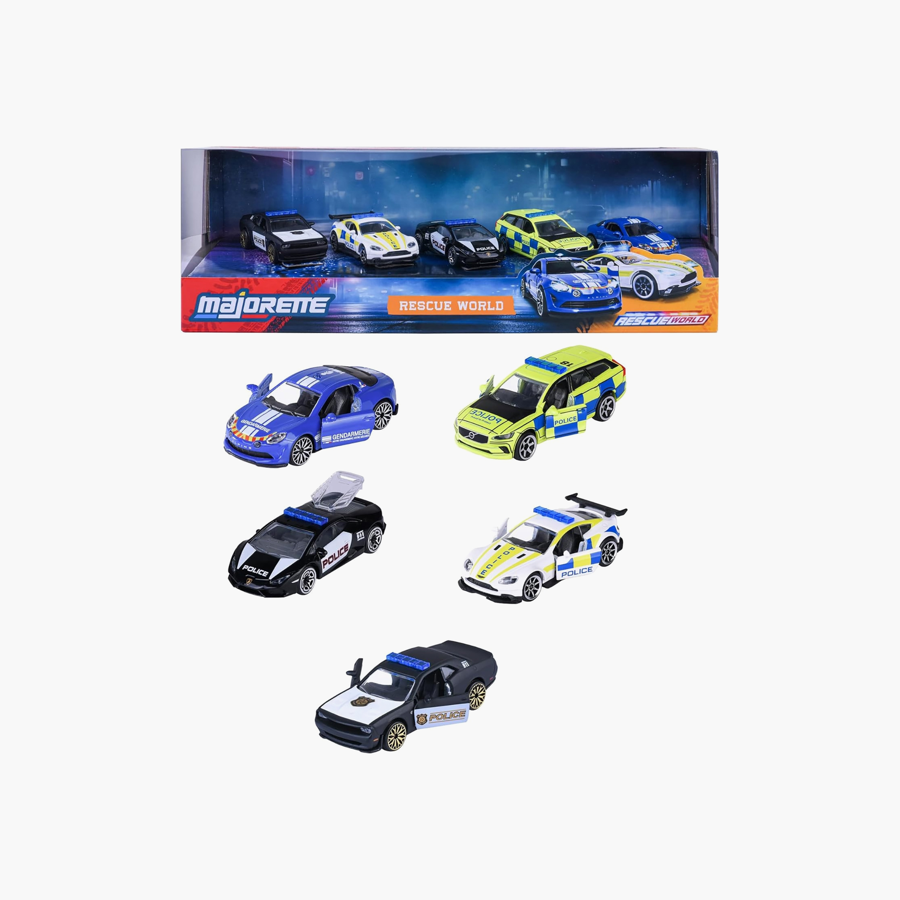 Majorette Rescue World Toy Cars Giftpack - Set of 5-toys-playvehicles-utilityvehicles-image-2