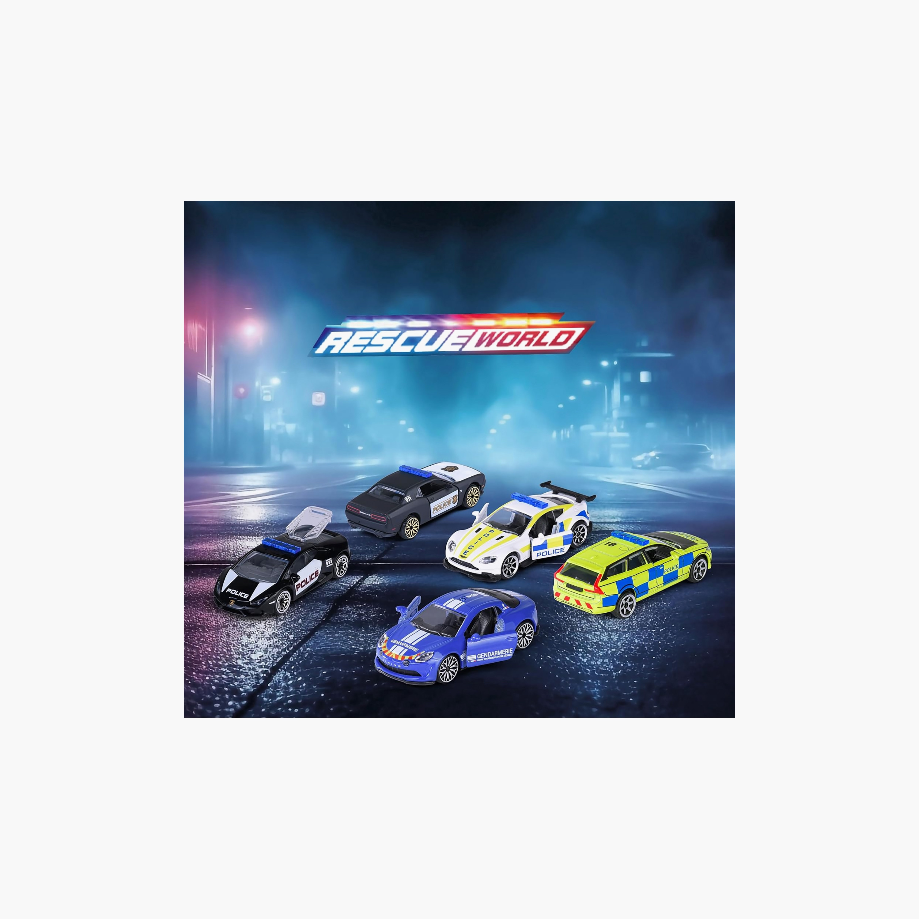Majorette Rescue World Toy Cars Giftpack - Set of 5-toys-playvehicles-utilityvehicles-image-6