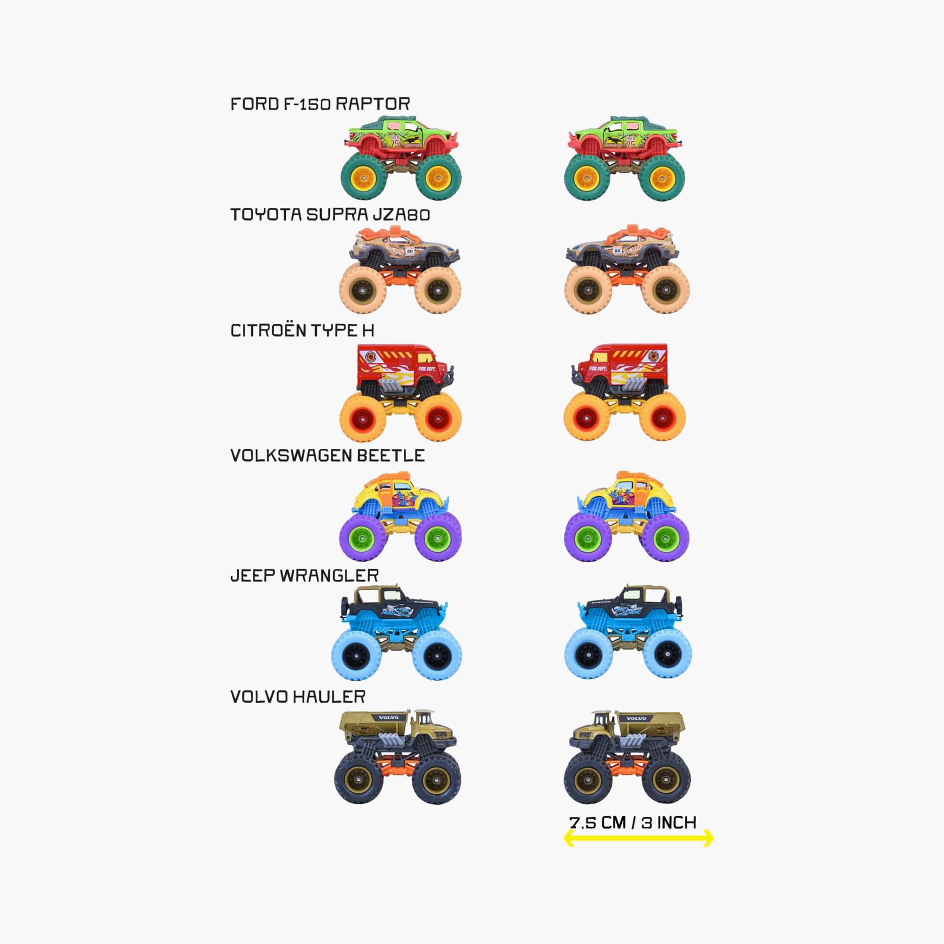 Pack of 6 Majorette Assorted Monster Rockerz-toys-playvehicles-diecastcars-image-3