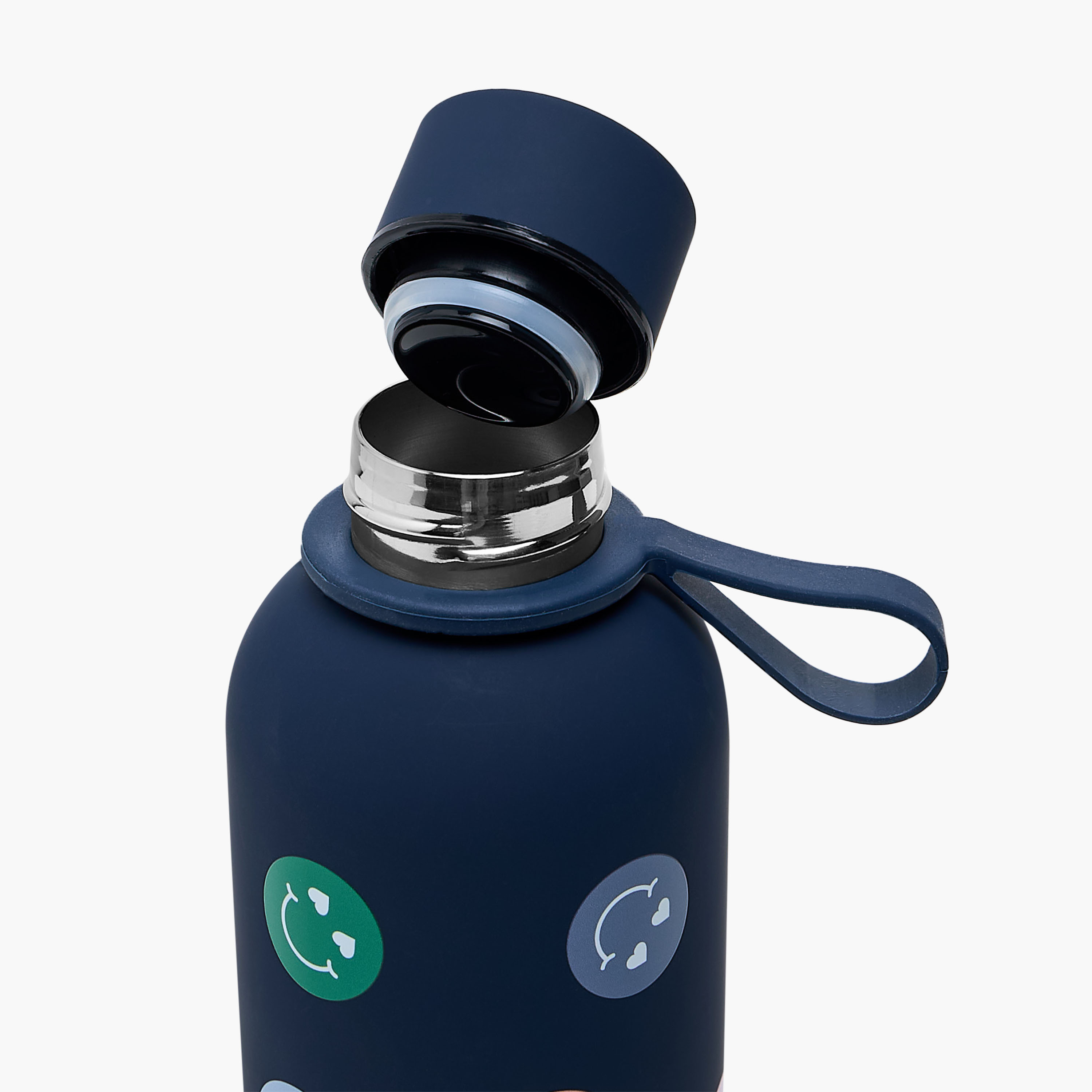 قارورة ماء ستانلس ستيل بمقبض وجدار مزدوج وطبعات - 500 مل-household-dining-drinkserveware-bottles-image-1
