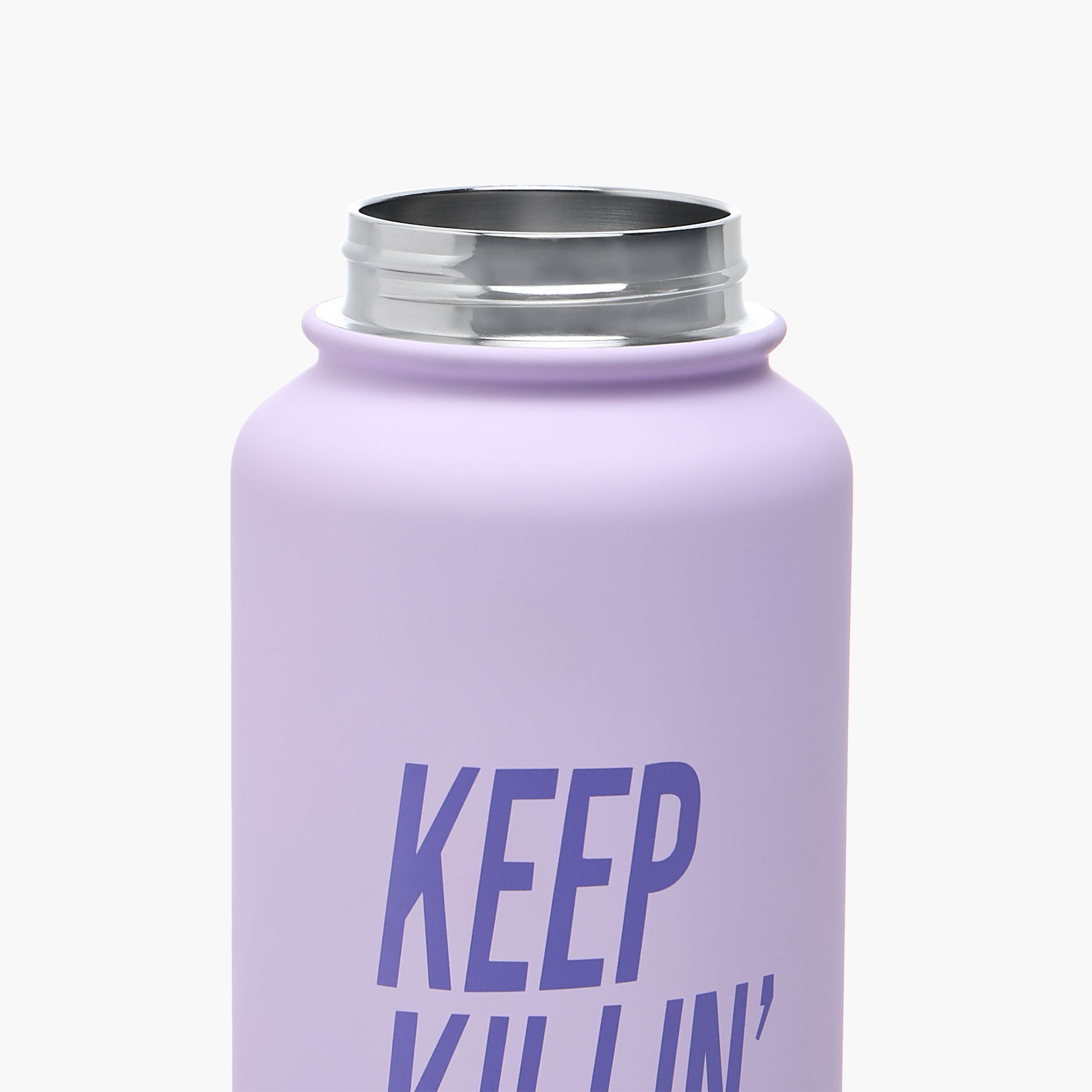 Slogan Print Stainless Steel Double Wall Water Bottle with Handle - 1 L-household-dining-drinkserveware-bottles-image-5