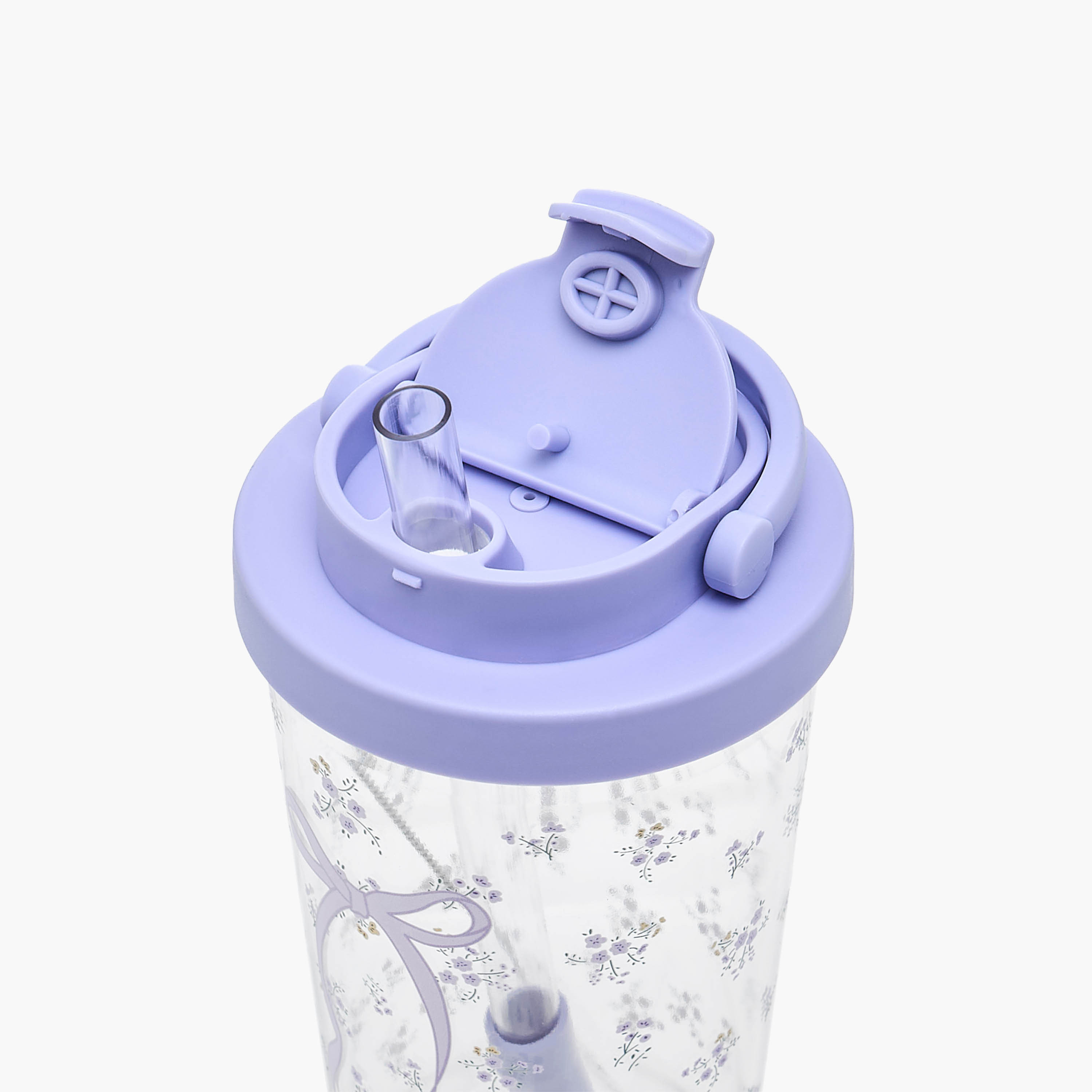 Floral Bow Print Tritan Tumbler with Straw - 710 ml-household-dining-drinkserveware-bottles-image-4