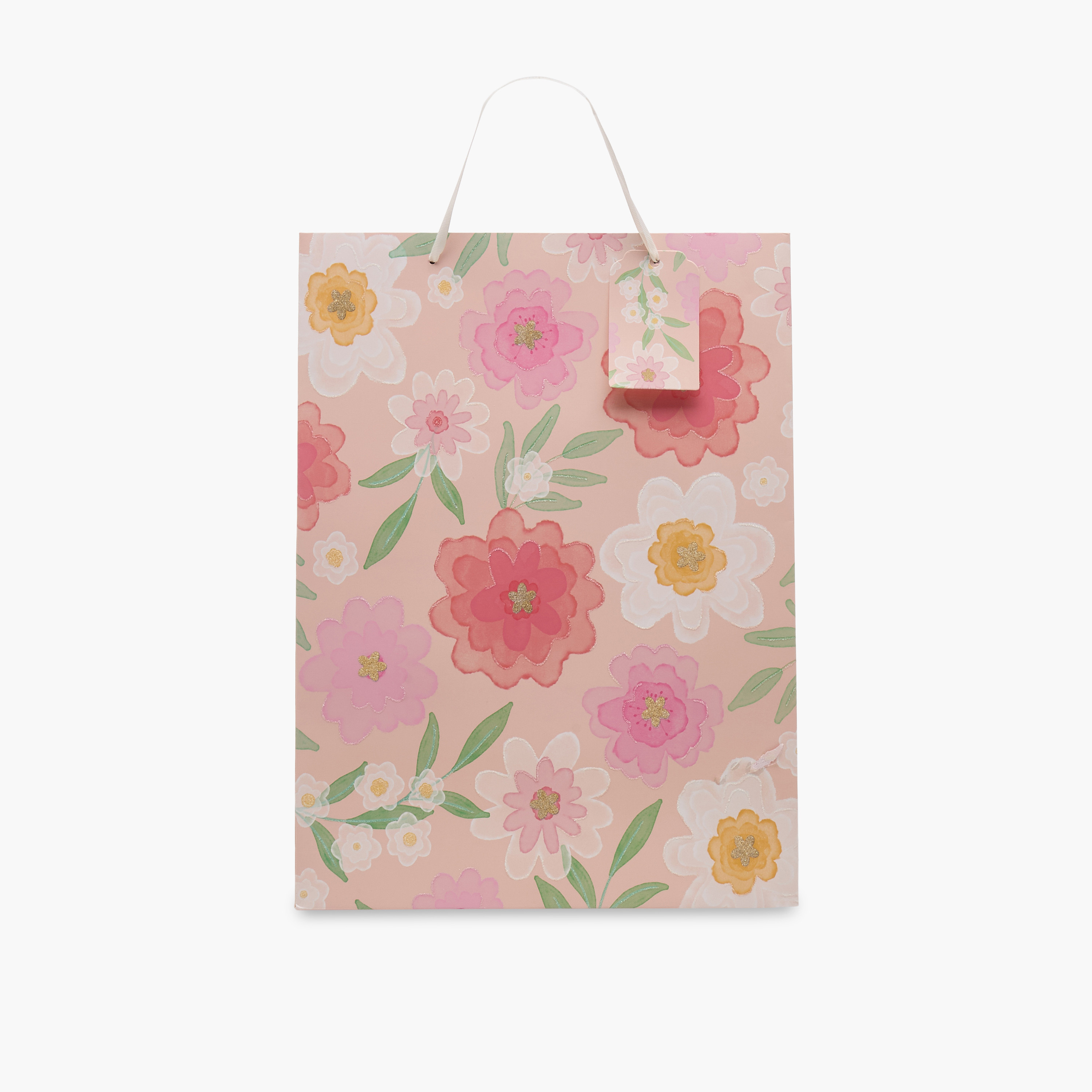 شنطة هدايا بطبعات زهرية - كبيرة جدًا-household-giftingaccessories-giftings-image-1