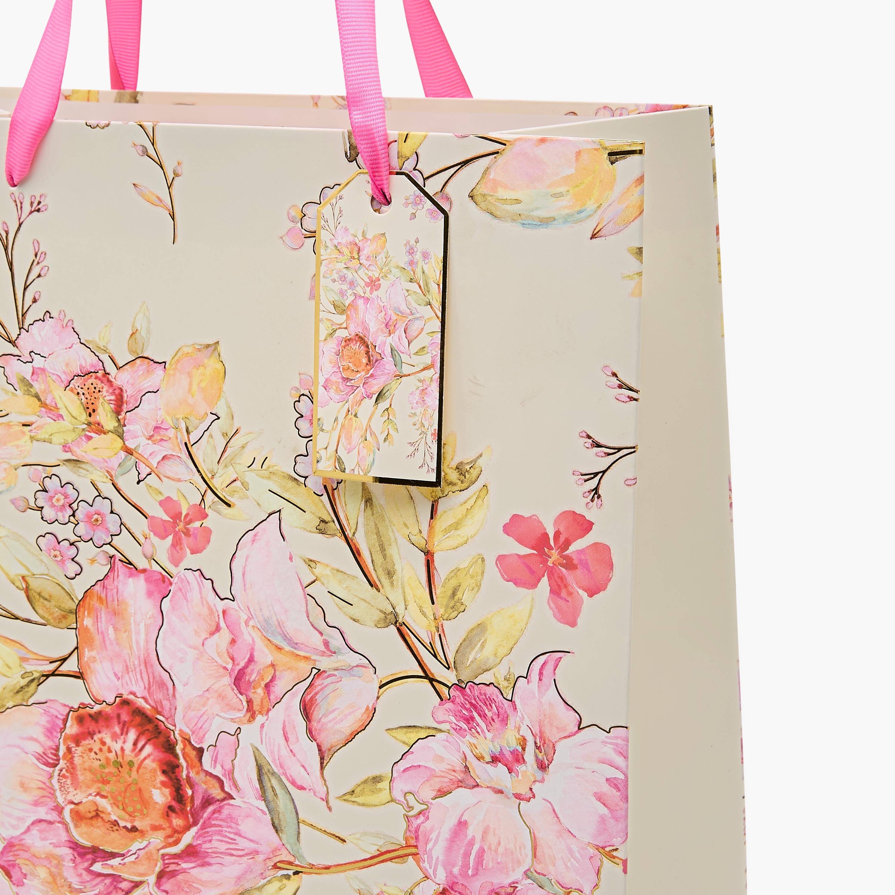 Floral Print Paper Gift Bag - Large-household-giftingaccessories-giftings-image-3