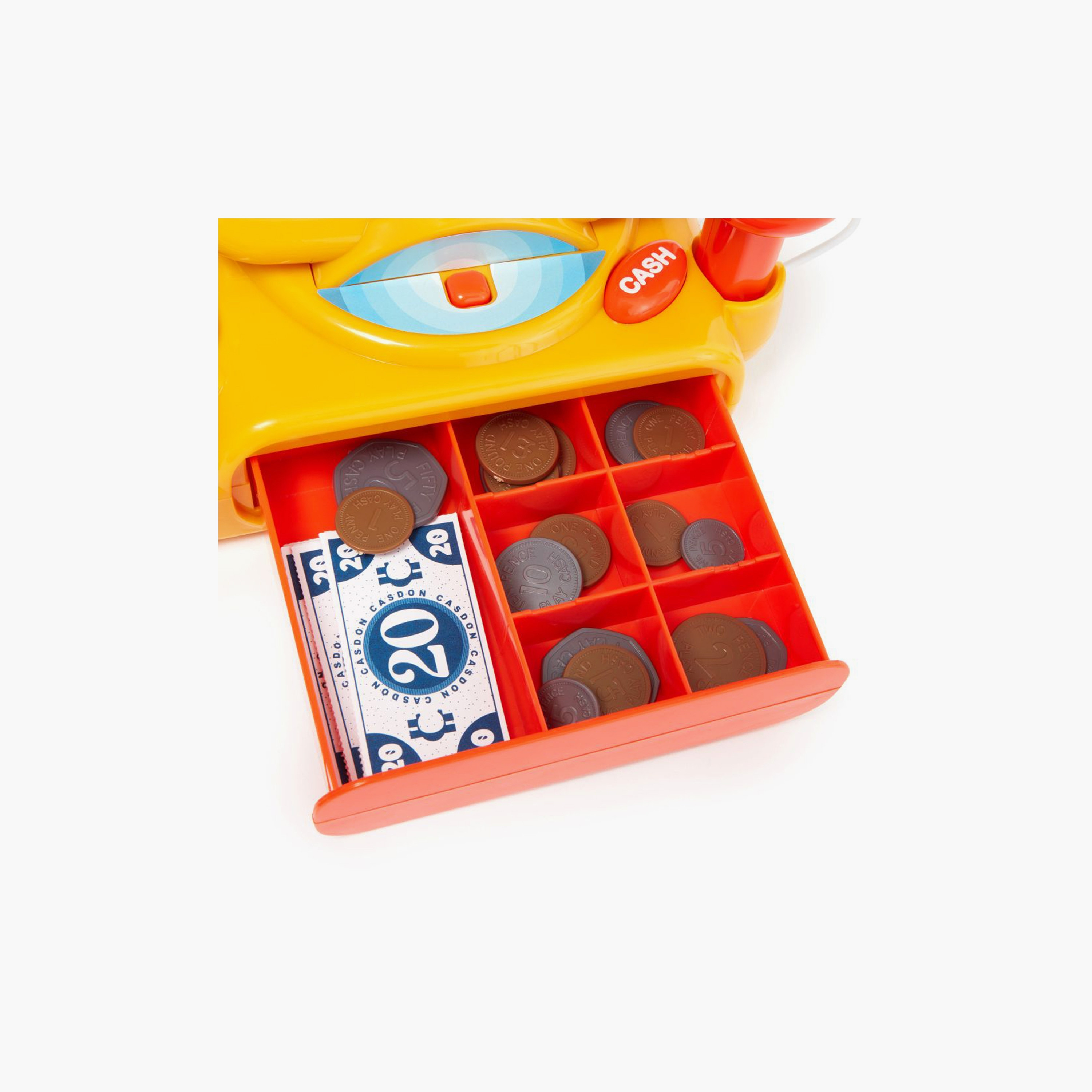 لعبة ماكينة تسجيل نقود واقعية كاسدون مع آلة حاسبة وملحقات-toys-roleplay-moneyandbankingsets-image-3