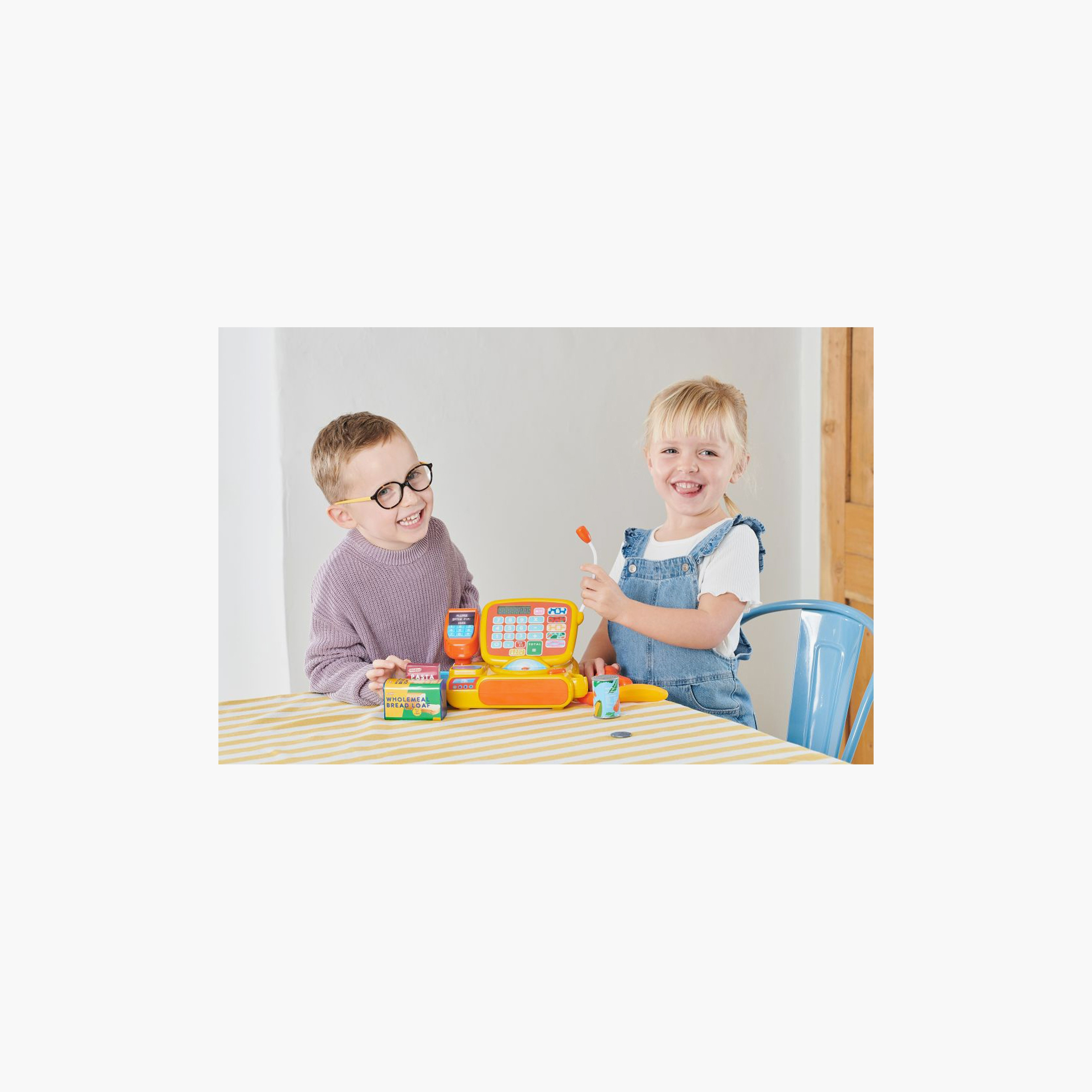 لعبة ماكينة تسجيل نقود واقعية كاسدون مع آلة حاسبة وملحقات-toys-roleplay-moneyandbankingsets-image-5