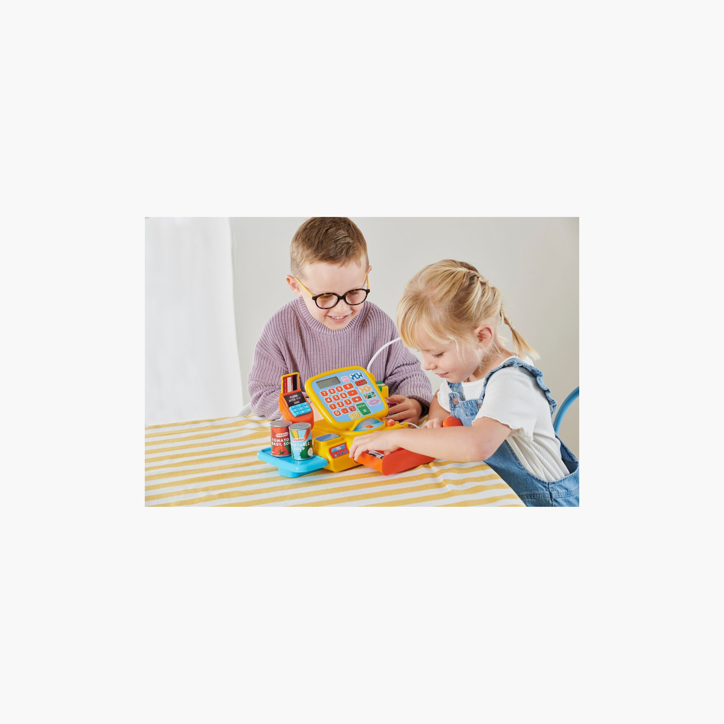لعبة ماكينة تسجيل نقود واقعية كاسدون مع آلة حاسبة وملحقات-toys-roleplay-moneyandbankingsets-image-7