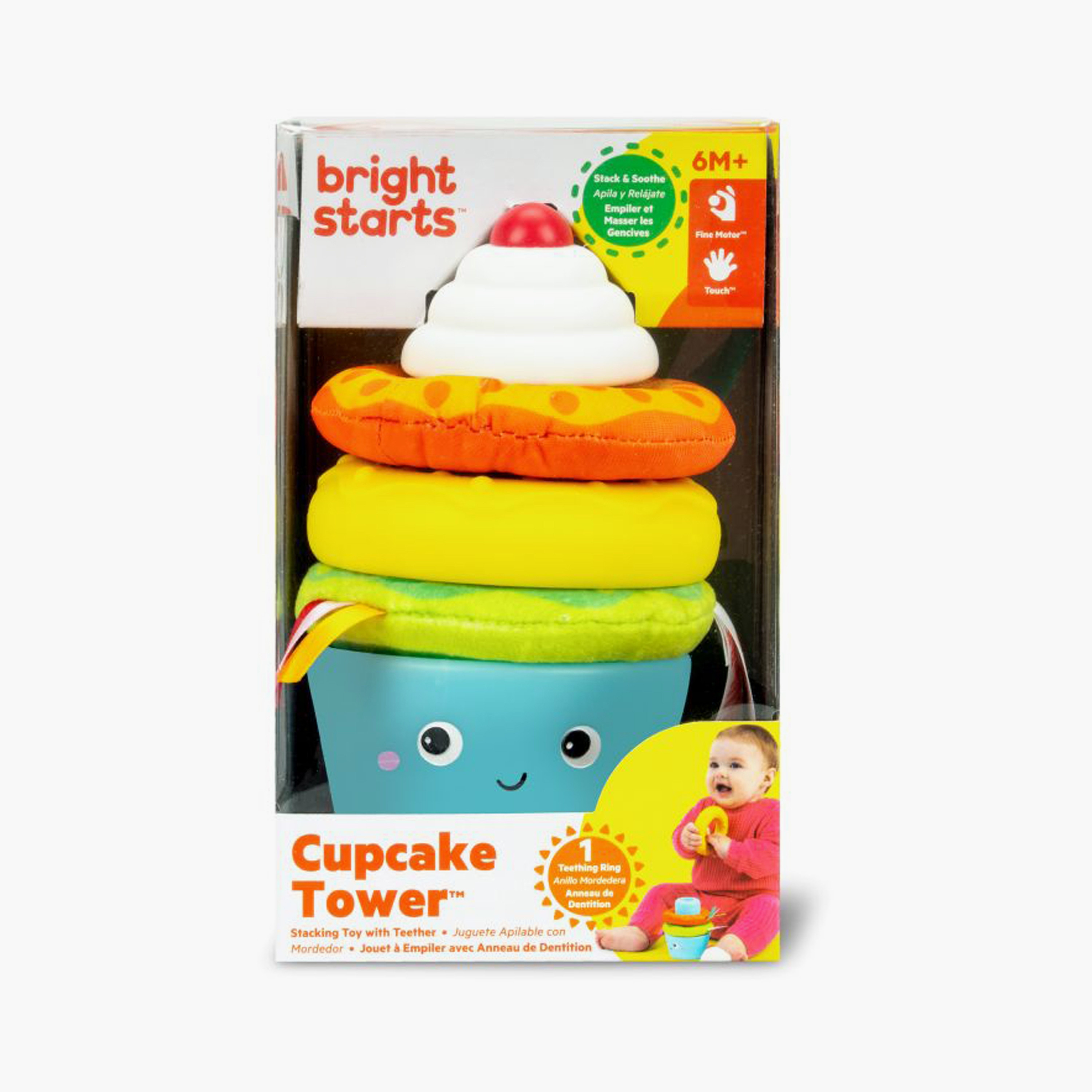 Bright Starts Cupcake Tower Stacking Toy with Teether-toys-babyandtoddlertoys-rattlesandteethers-image-8