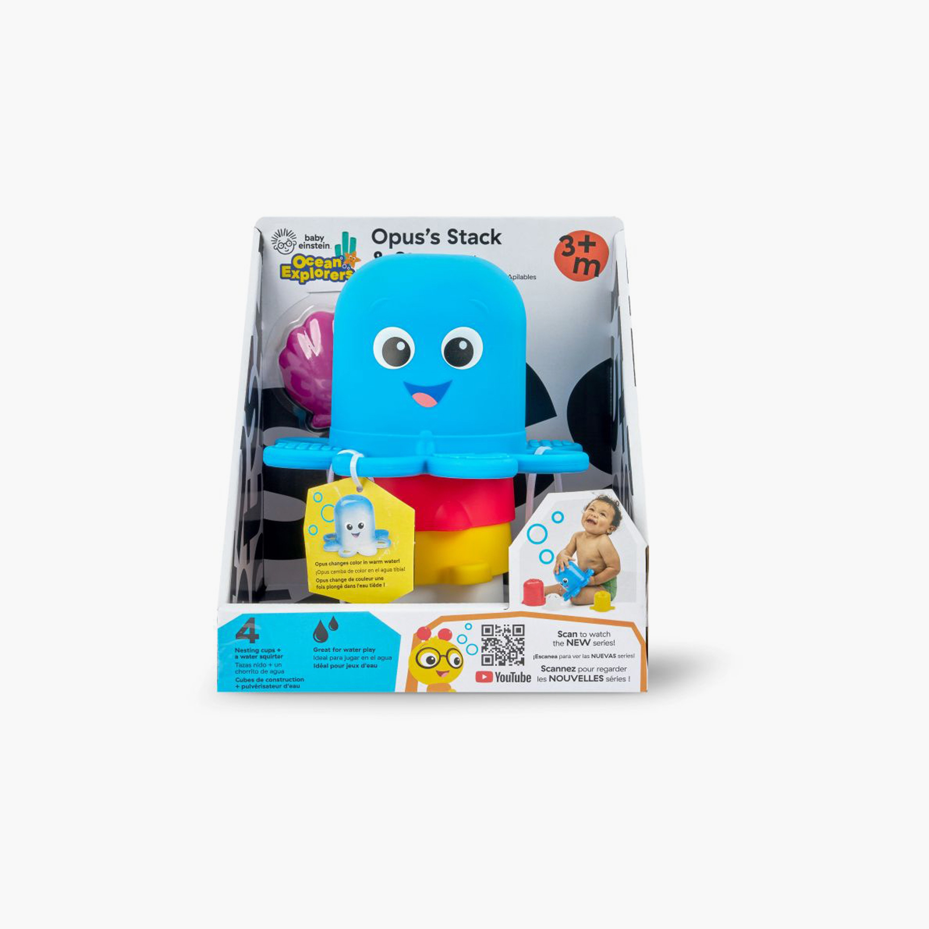 Baby Einstein 4-Piece Opuss Stack & Stream Sensory Stacking Cups-toys-babyandtoddlertoys-bathtoys-image-1
