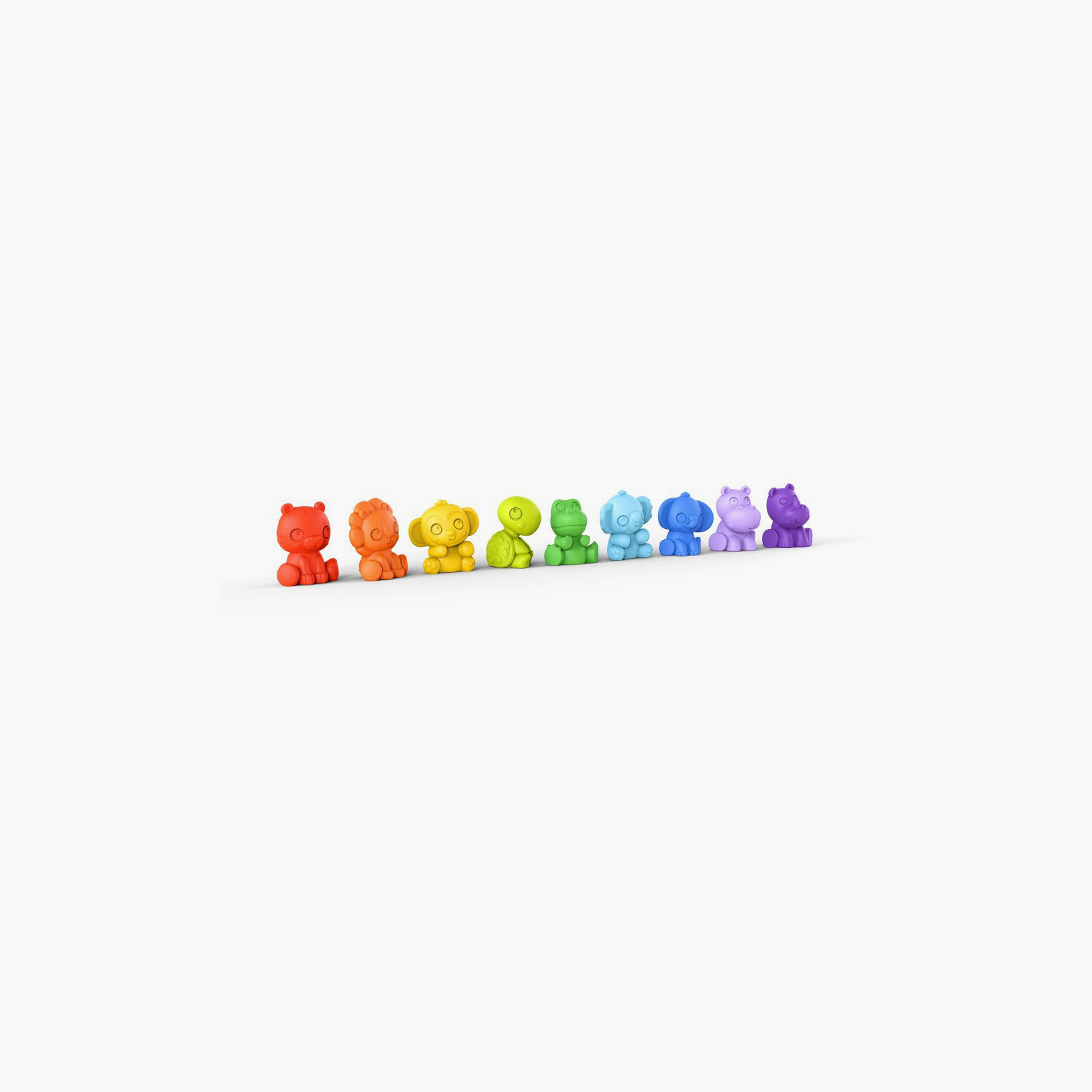 Bright Starts 9-Piece Take Along Tropic Animal Figures-toys-babyandtoddlertoys-bathtoys-image-1