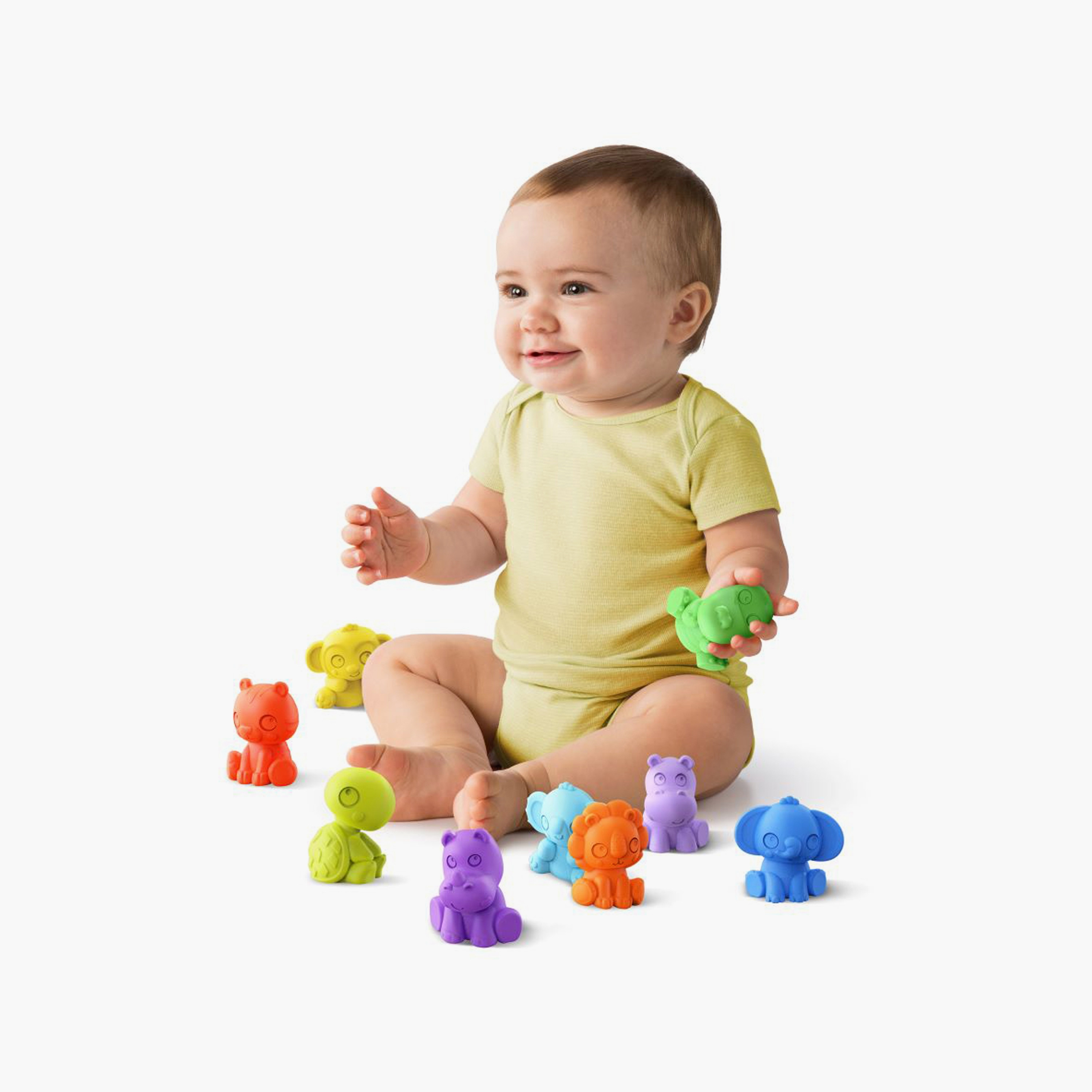 Bright Starts 9-Piece Take Along Tropic Animal Figures-toys-babyandtoddlertoys-bathtoys-image-2