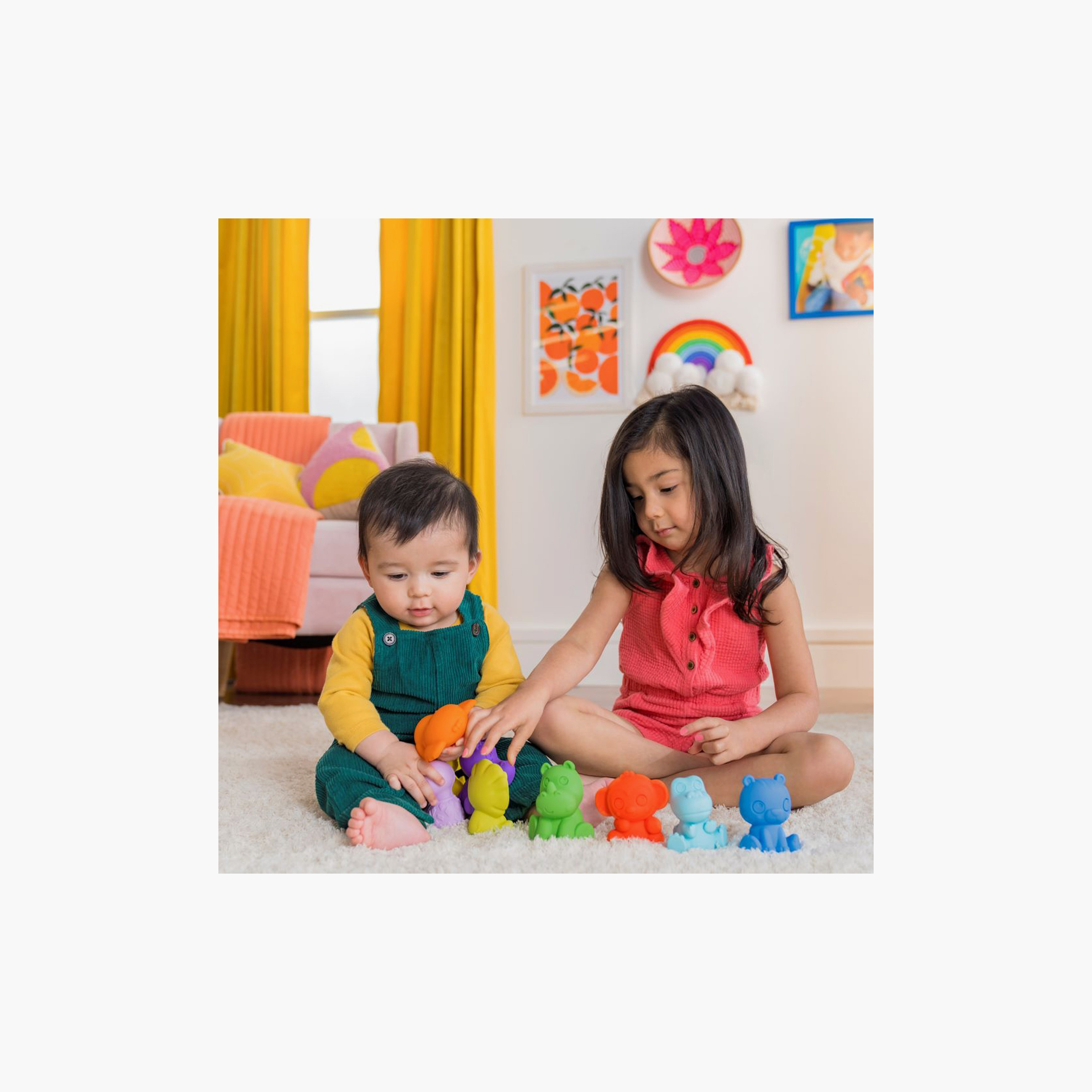 Bright Starts 9-Piece Take Along Tropic Animal Figures-toys-babyandtoddlertoys-bathtoys-image-4