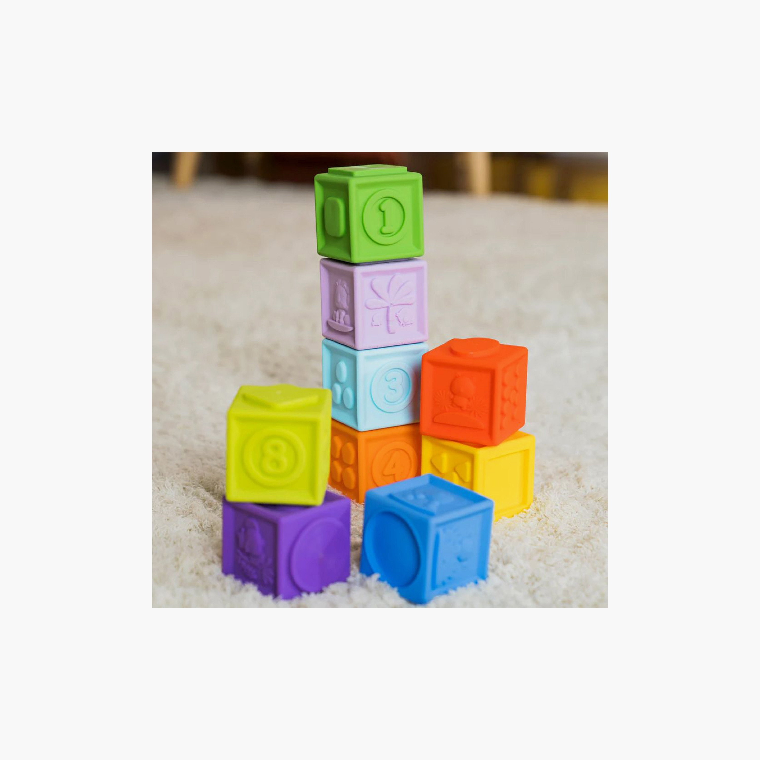 Bright Starts 9-Piece KaleidoCubes Stack & Squeeze Blocks-toys-buildingblocks-blocks-image-3