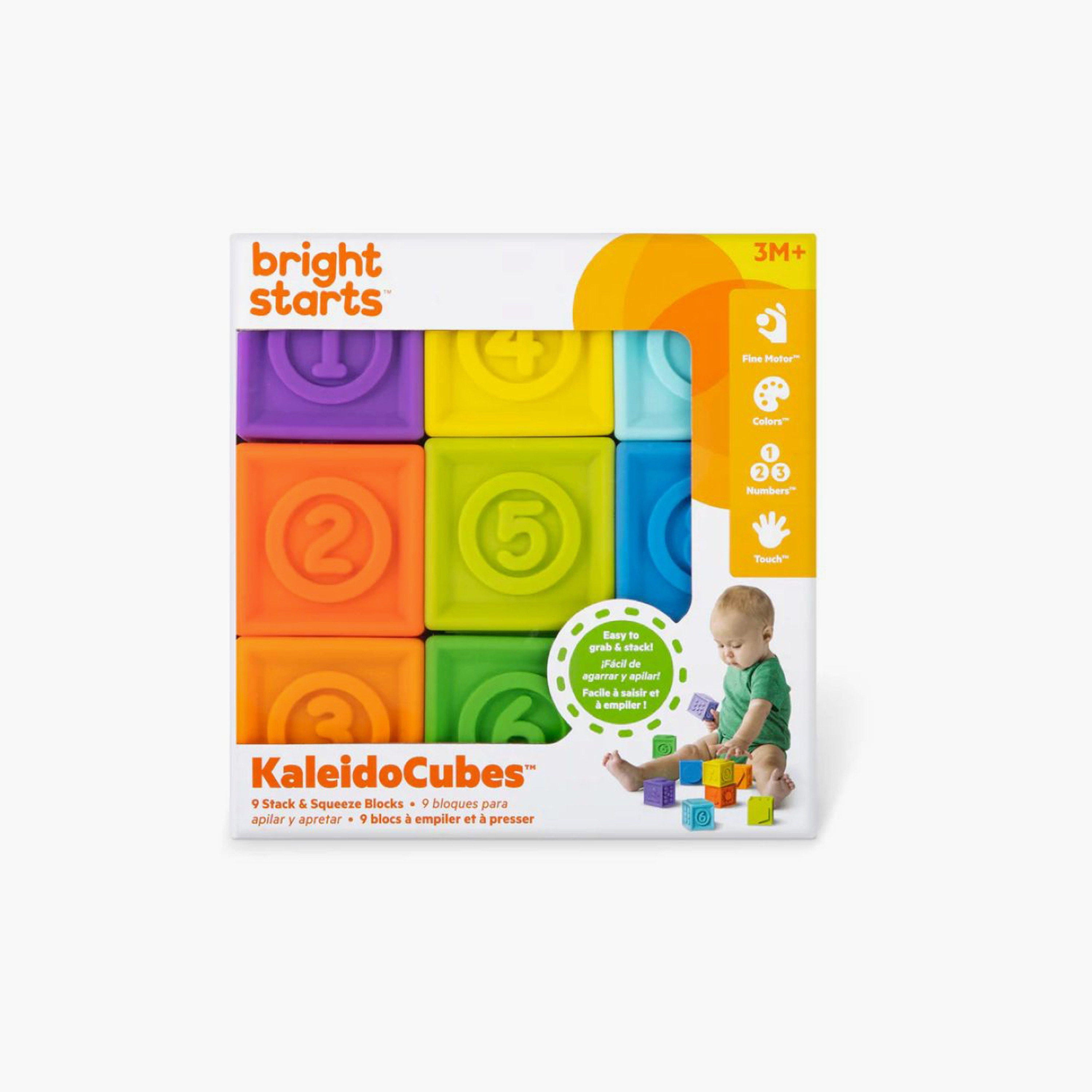 Bright Starts 9-Piece KaleidoCubes Stack & Squeeze Blocks-toys-buildingblocks-blocks-image-8