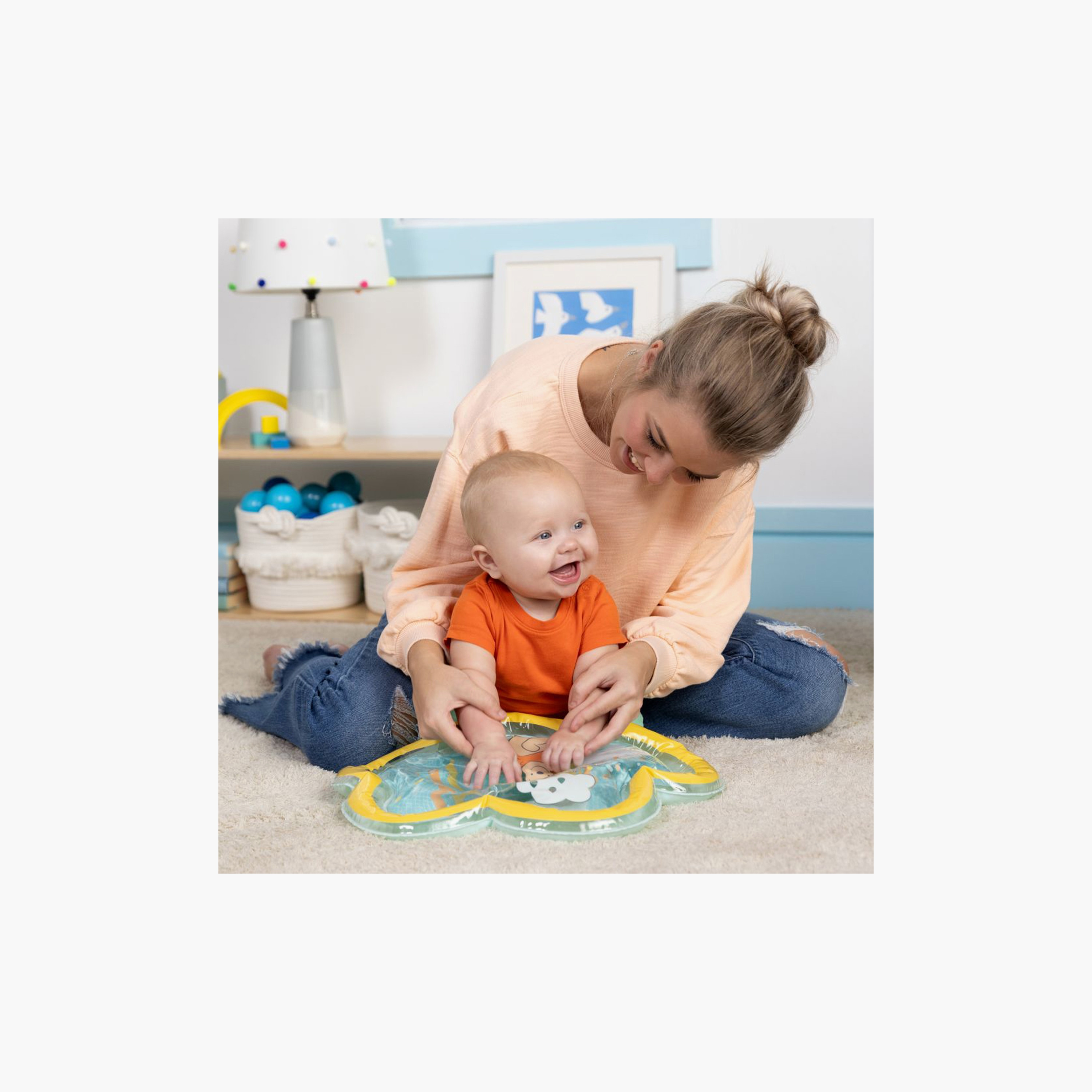 Bright Starts Disney Baby Once Upon A Tummy Time Water Mat - Winnie the Pooh-baby-infantactivity-playpensandplaymats-image-2