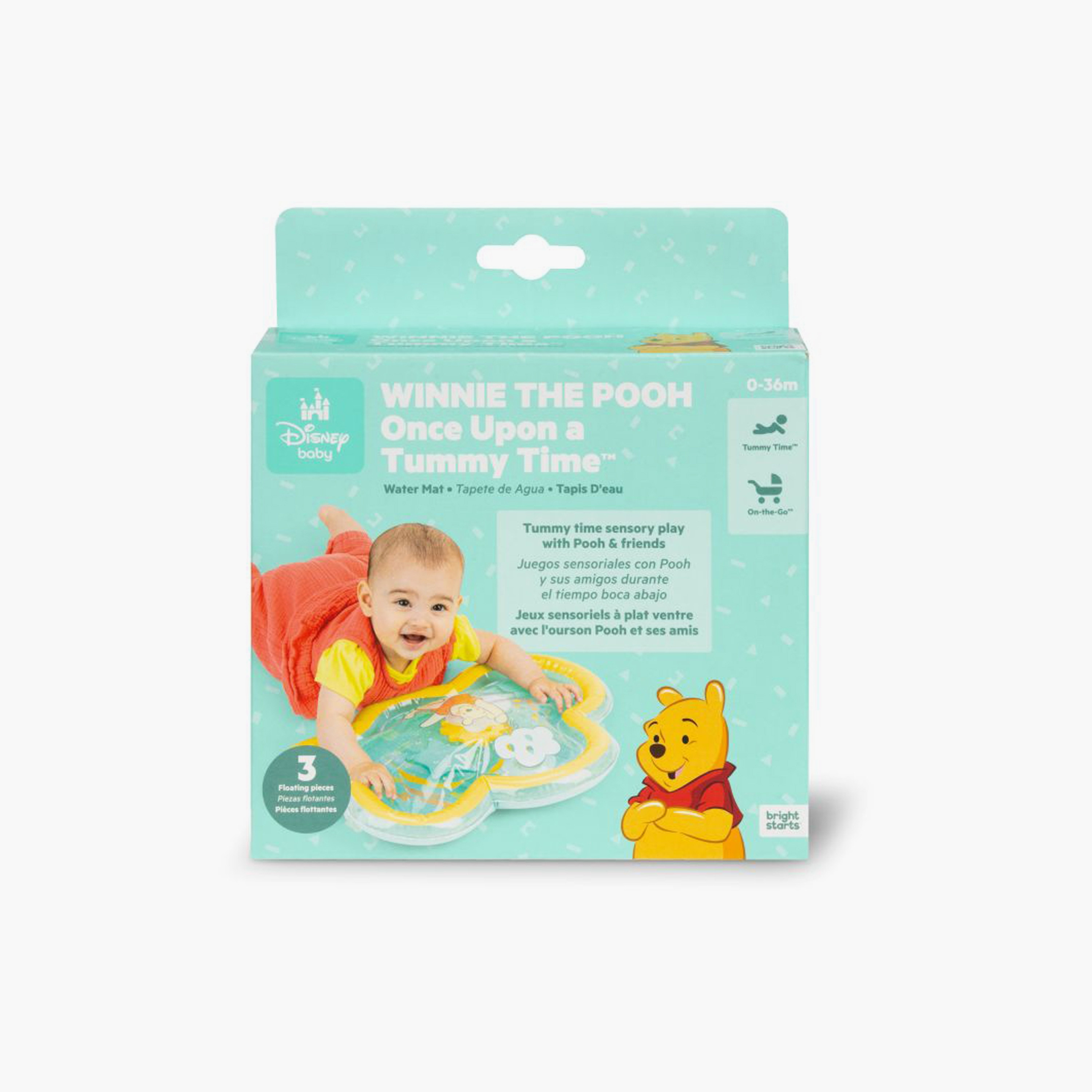 Bright Starts Disney Baby Once Upon A Tummy Time Water Mat - Winnie the Pooh-baby-infantactivity-playpensandplaymats-image-8