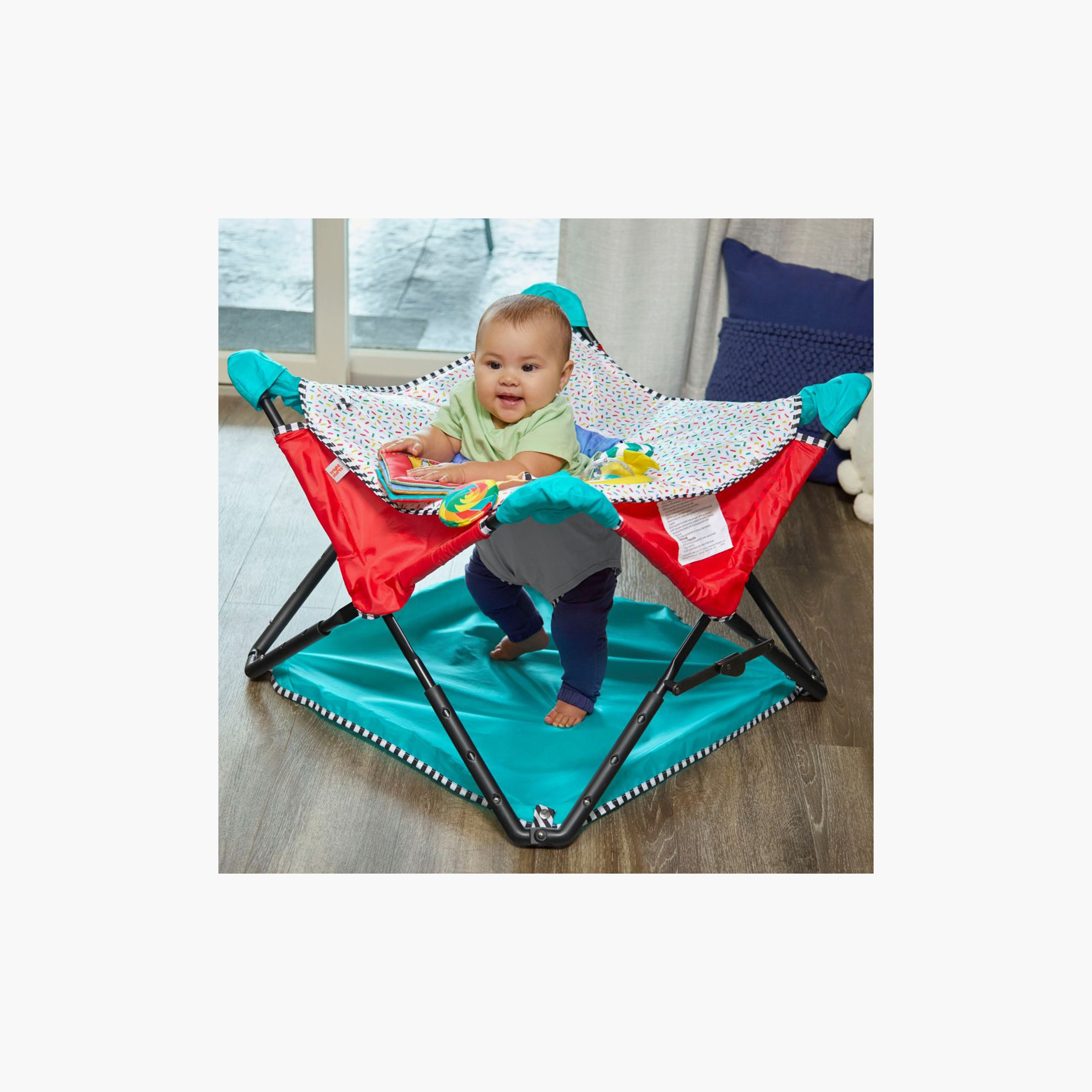 Bright Starts Pop N Jump Portable Activity Jumper - Sweet Treats-baby-infantactivity-bouncers-image-2