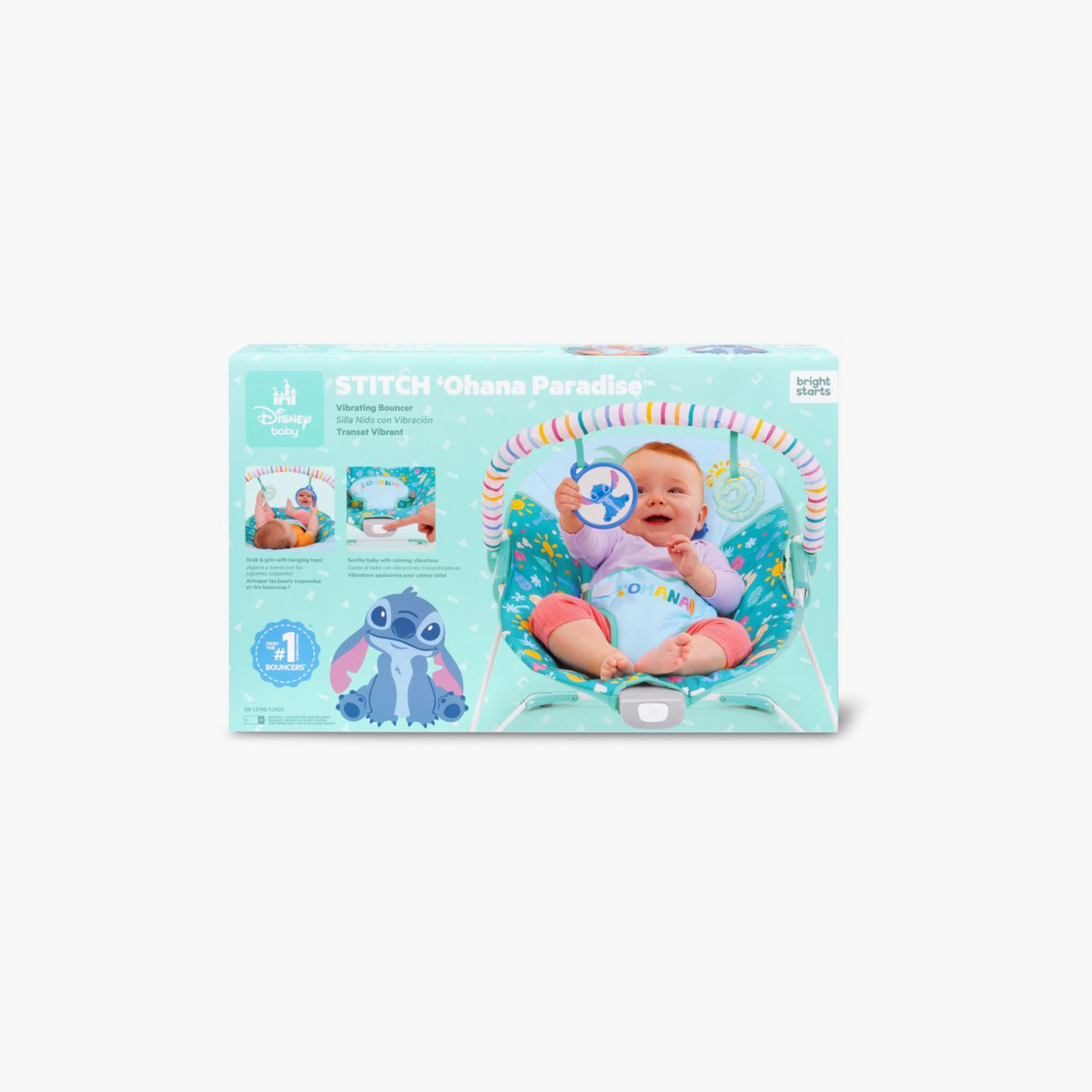 Bright Starts Paradise Vibrating Bouncer - Stitch Ohana-baby-infantactivity-bouncers-image-8
