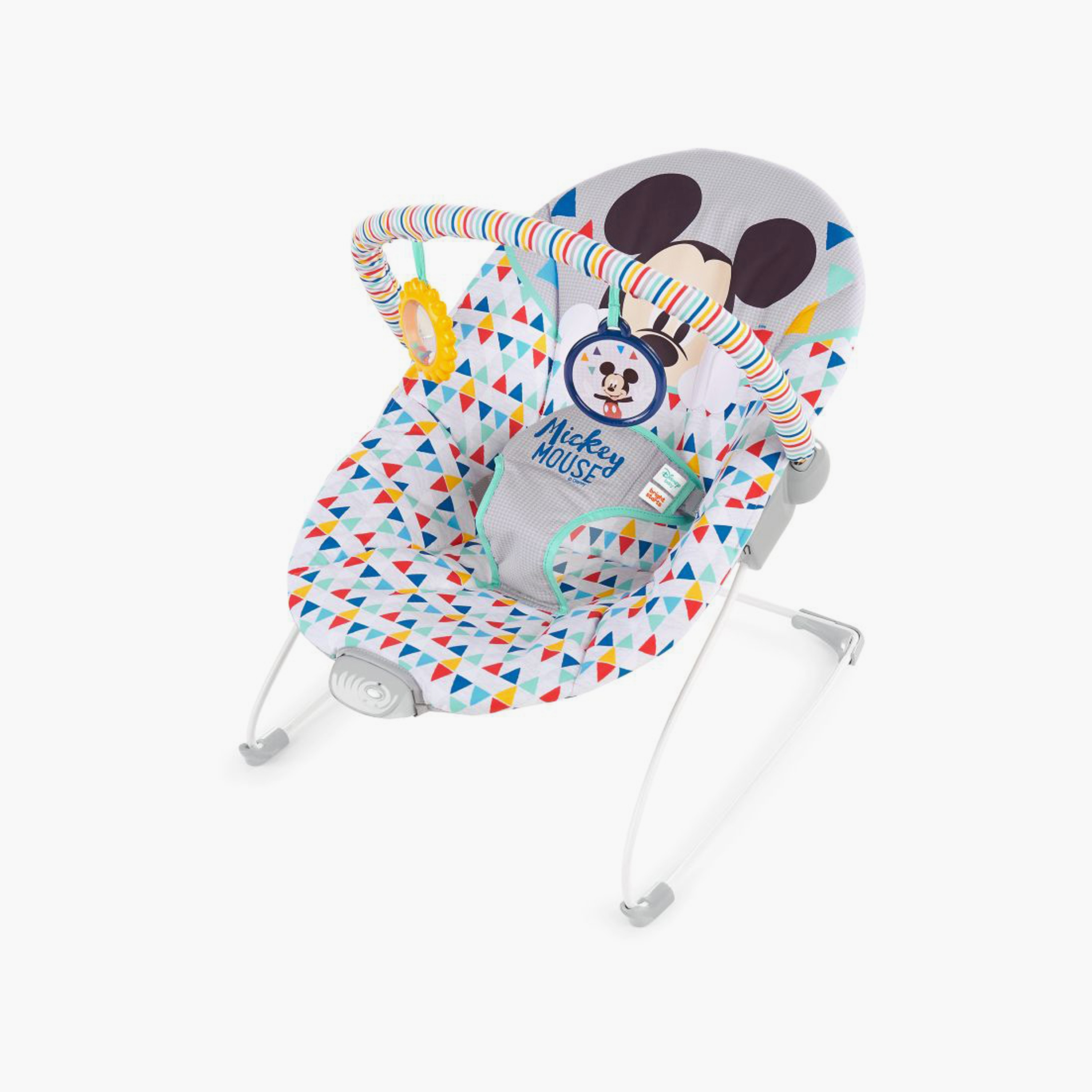 Bright Starts Disney Baby Mickey Mouse Happy Triangles Bouncer - 0-6m-baby-infantactivity-bouncers-image-1