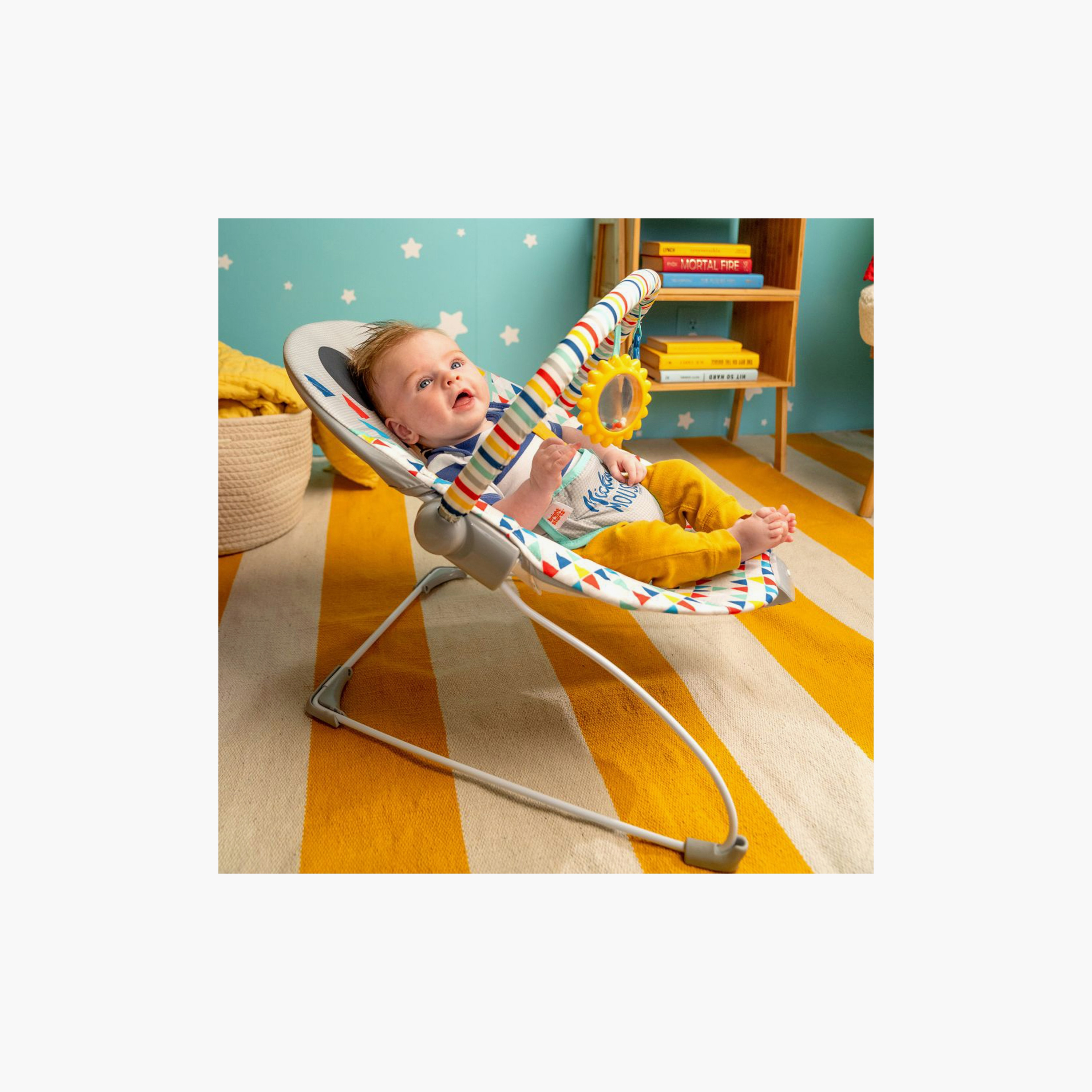 Bright Starts Disney Baby Mickey Mouse Happy Triangles Bouncer - 0-6m-baby-infantactivity-bouncers-image-7