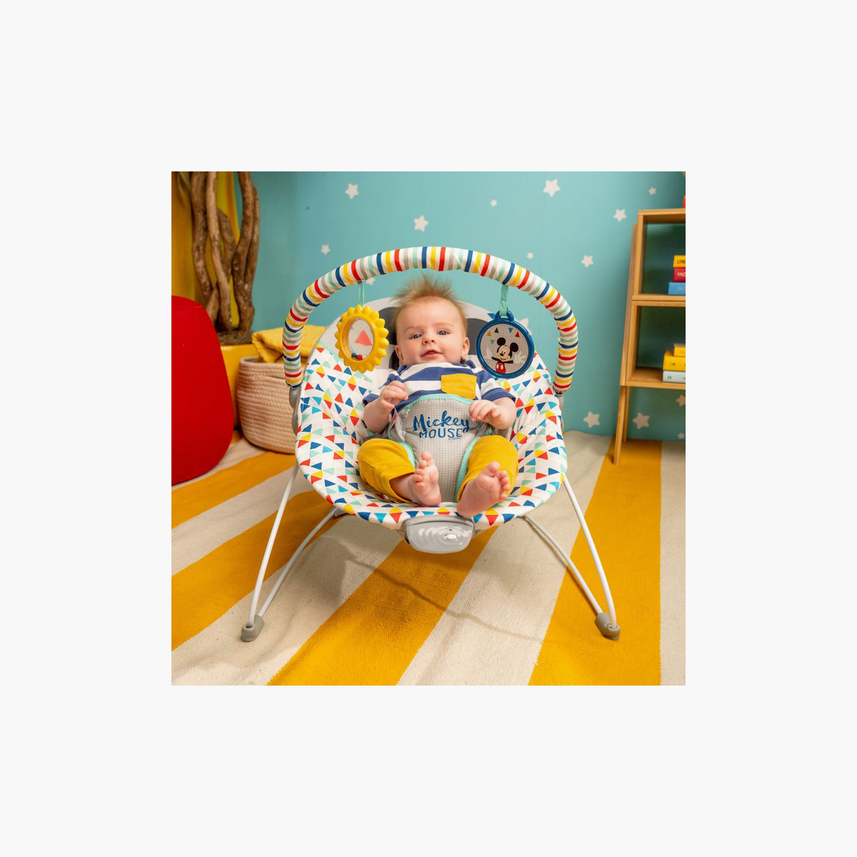 Bright Starts Disney Baby Mickey Mouse Happy Triangles Bouncer - 0-6m-baby-infantactivity-bouncers-image-8