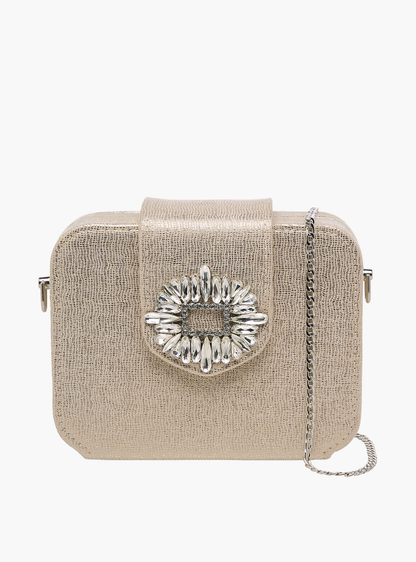 شنطة كلاتش مزينة بسلسلة معدنية من سيليست-women-bagsandwallets-handbags-image-1
