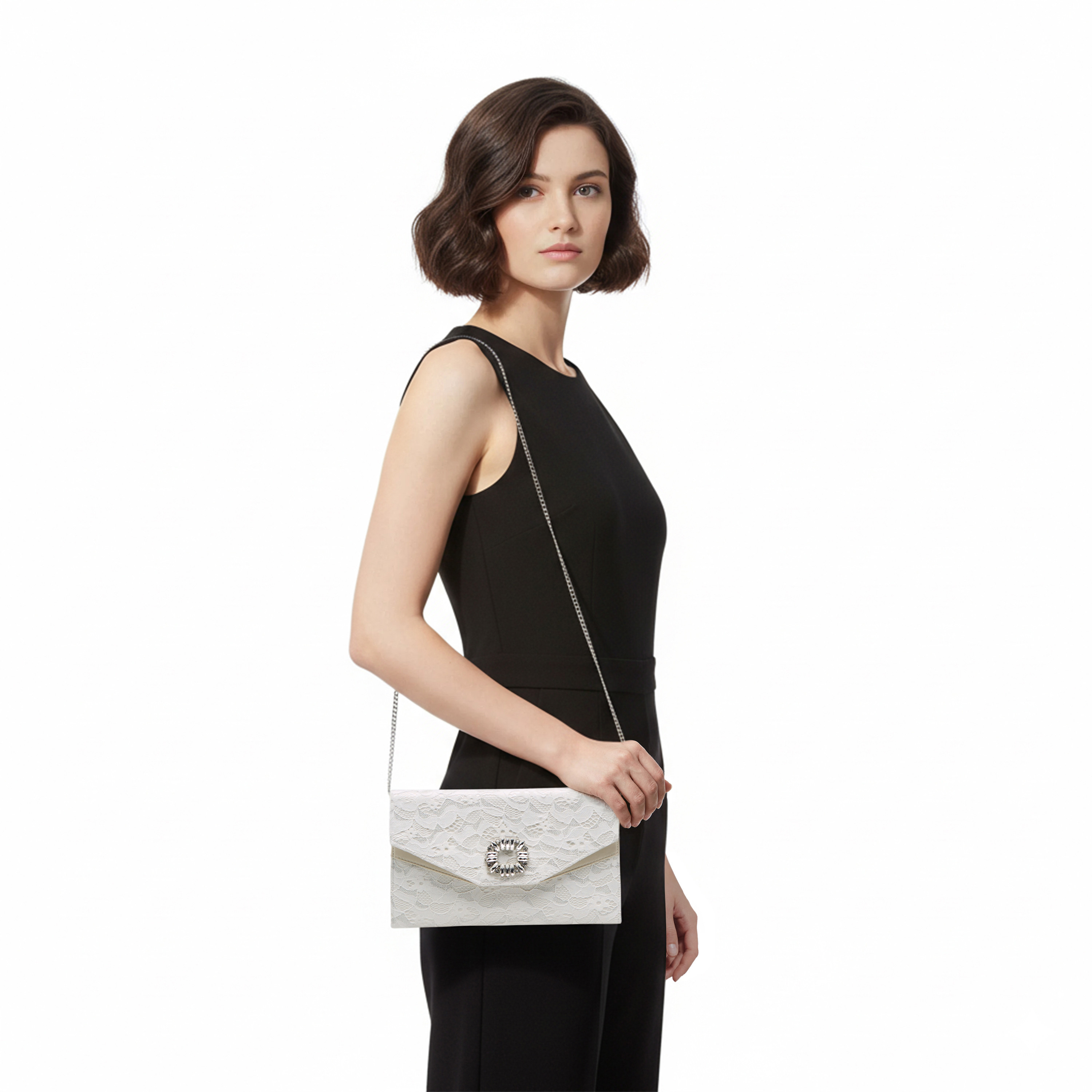شنطة كلاتش مزينة بسلسلة معدنية من سيليست-women-bagsandwallets-handbags-image-2