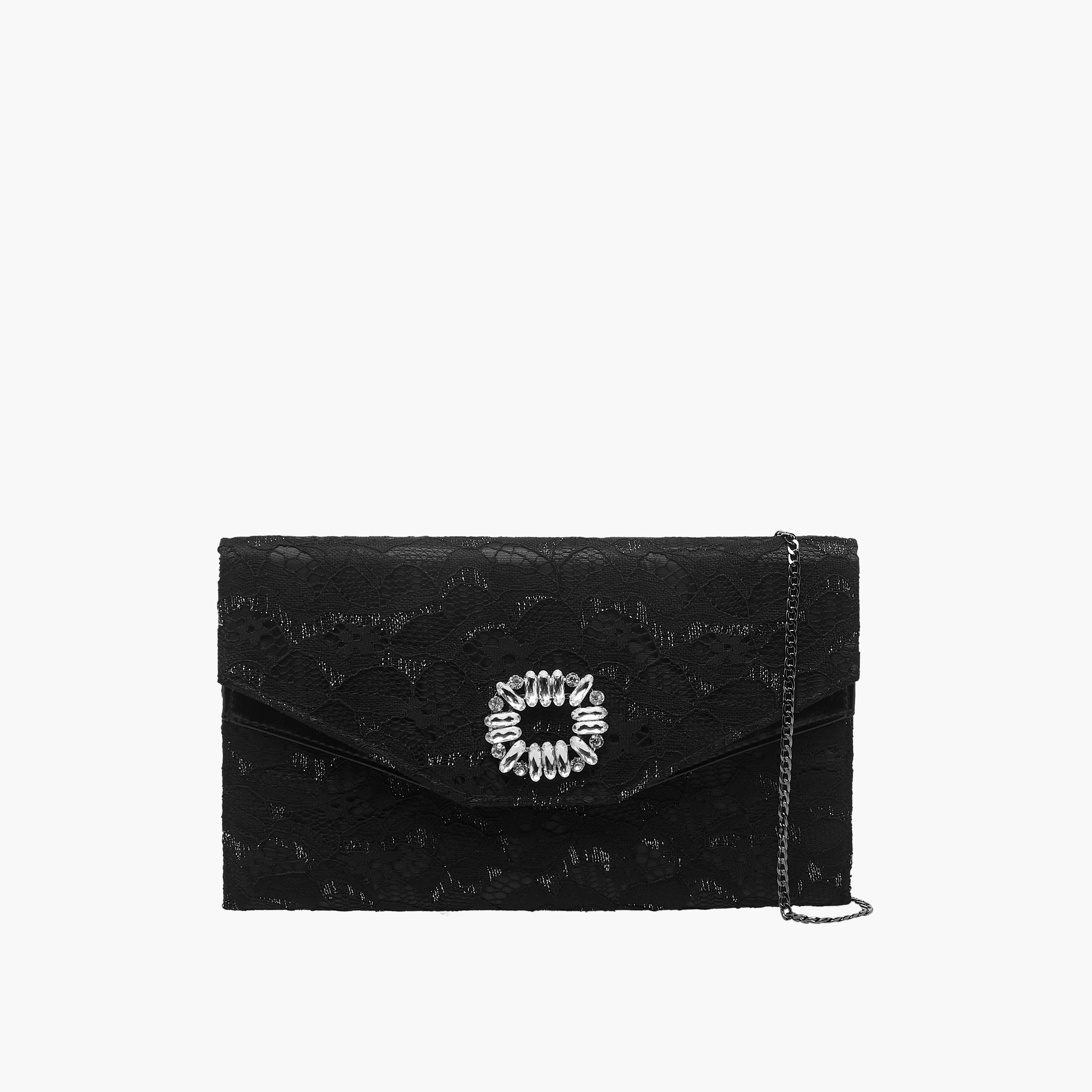 شنطة كلاتش مزينة بسلسلة معدنية من سيليست-women-bagsandwallets-handbags-image-1