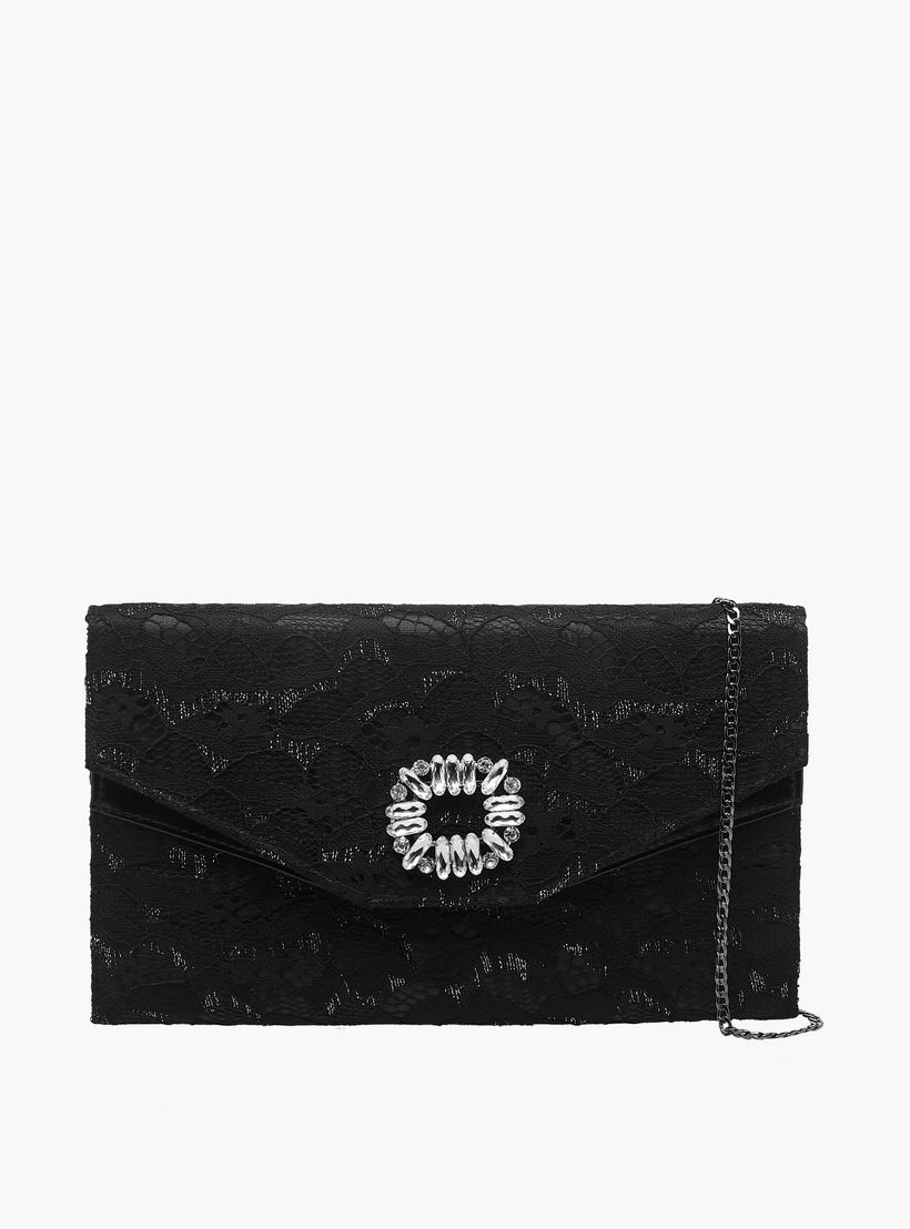 شنطة كلاتش مزينة بسلسلة معدنية من سيليست-women-bagsandwallets-handbags-image-1