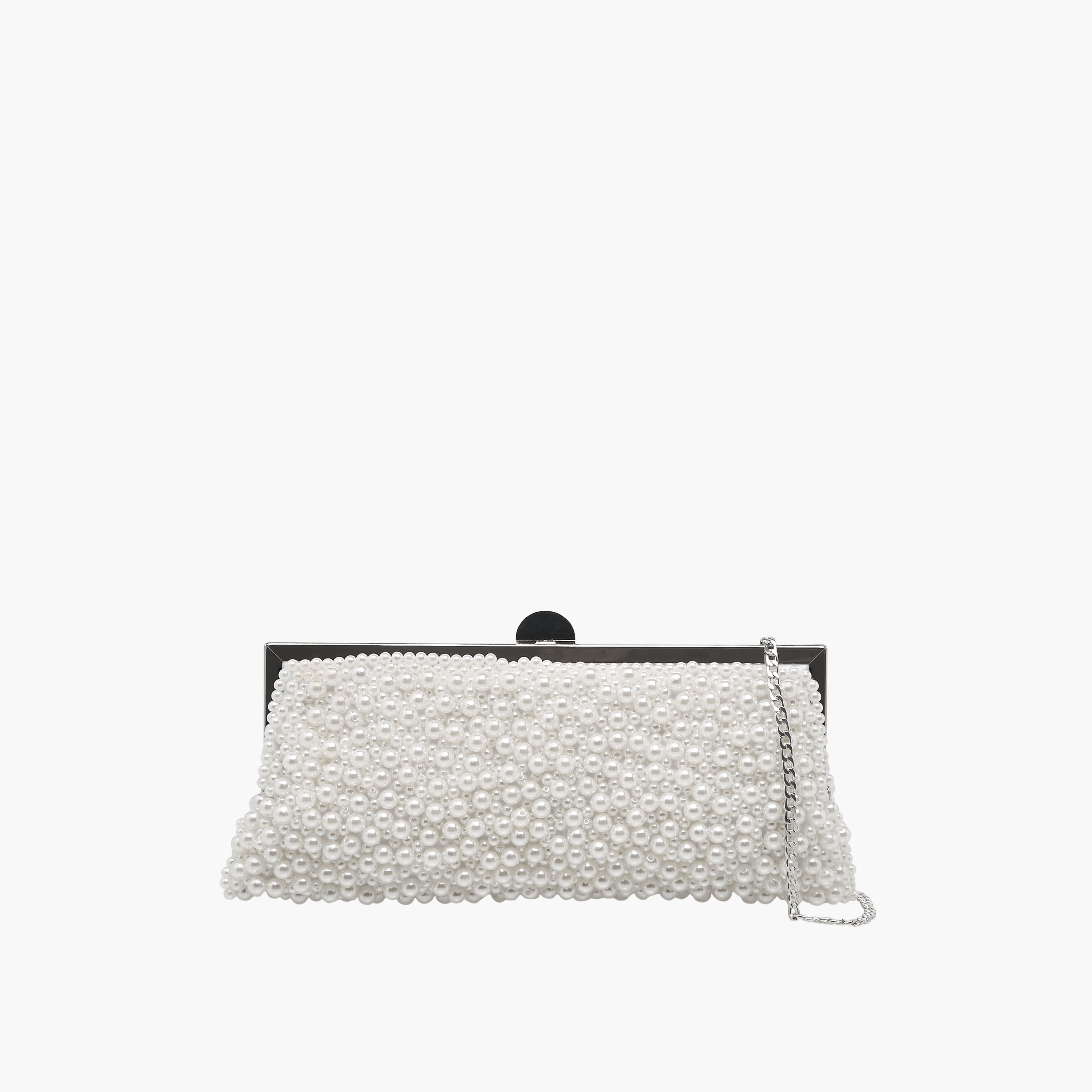 Celeste Pearl Embellished Clutch with Chain Strap-women-bagsandwallets-handbags-image-1