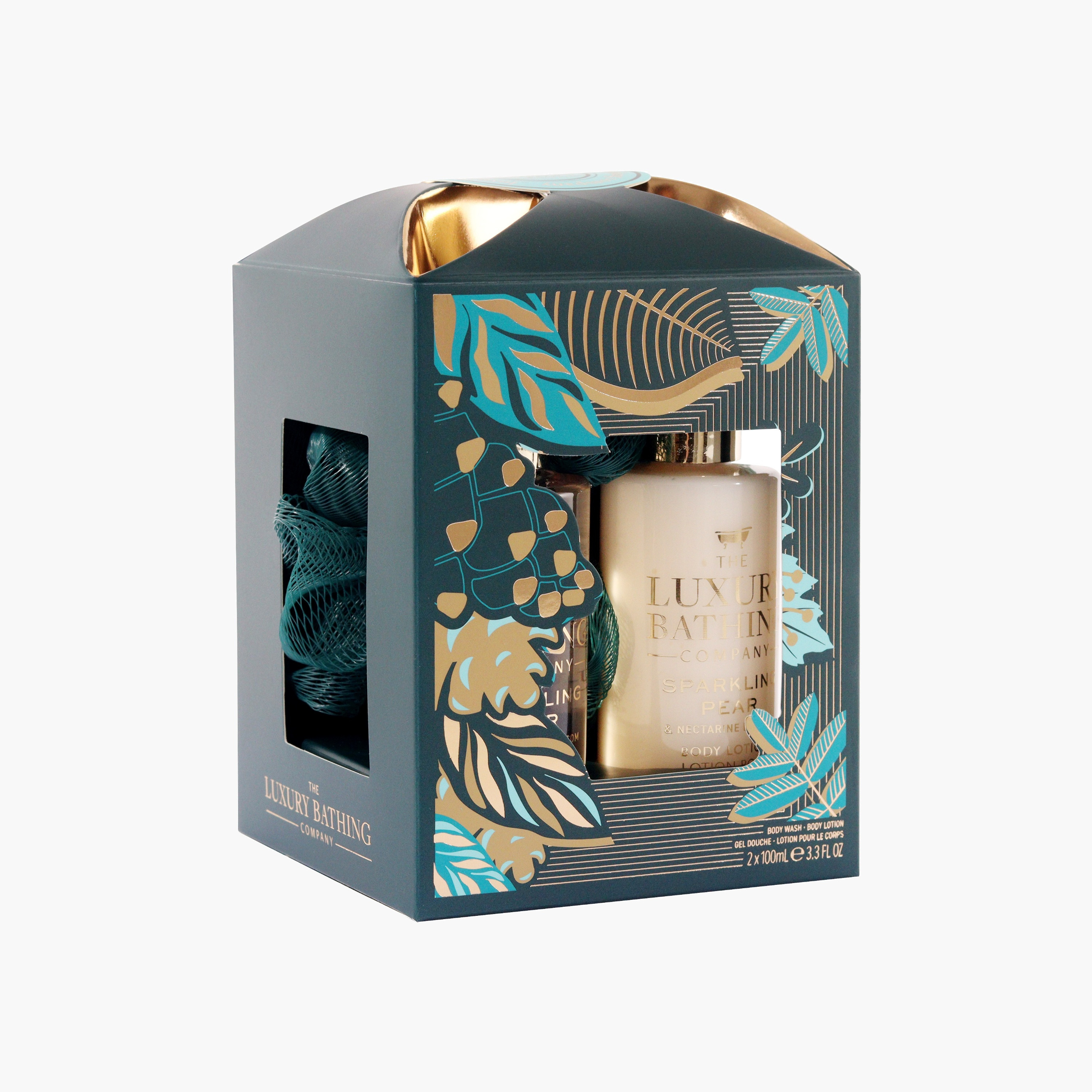 Luxury Bathing Company Sparkling Pear Nectarine Bathing Set-beautyandpersonalcare-giftsets-image-2